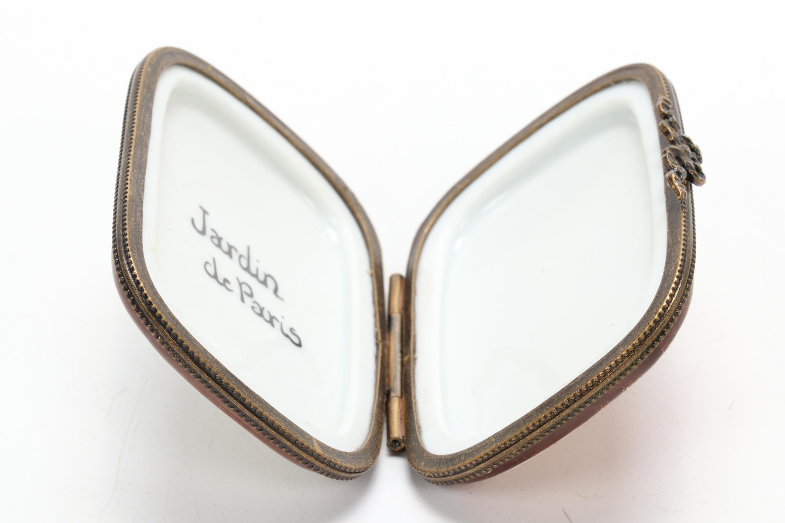 Hand-Painted Limoges Porcelain "Moulin Rouge Jane Avril" Decorative Box