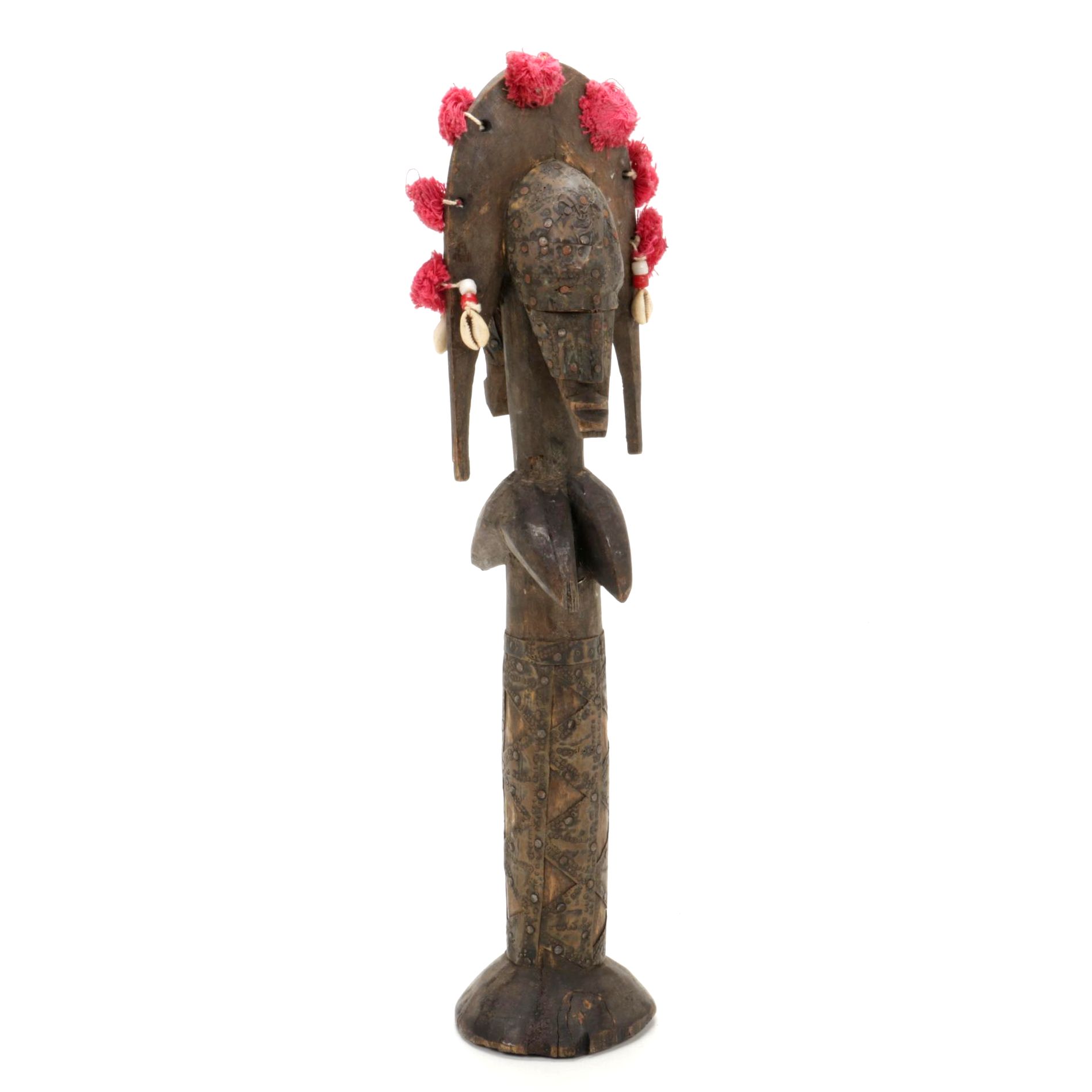 Bamana "Merekun" Style Wooden Puppet Figure, Mali