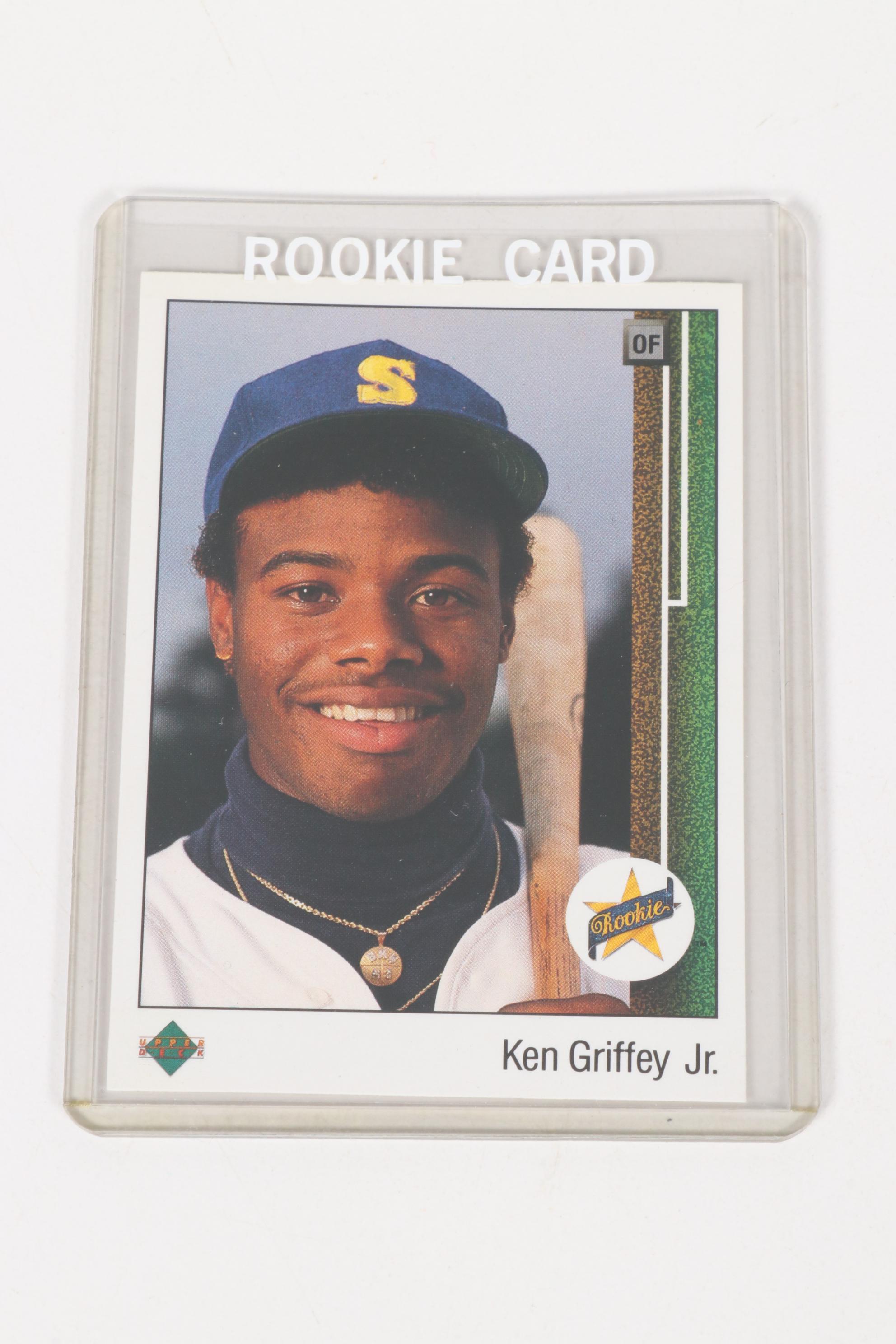 Ken Griffey MLB and Ken Griffey Jr. Rookie Baseball Trading Cards