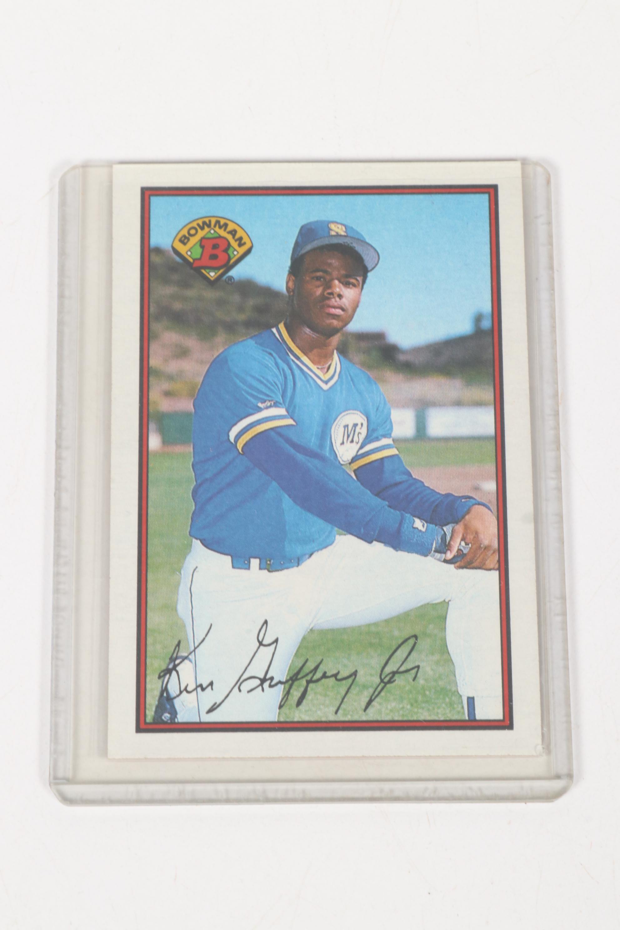 Ken Griffey MLB and Ken Griffey Jr. Rookie Baseball Trading Cards