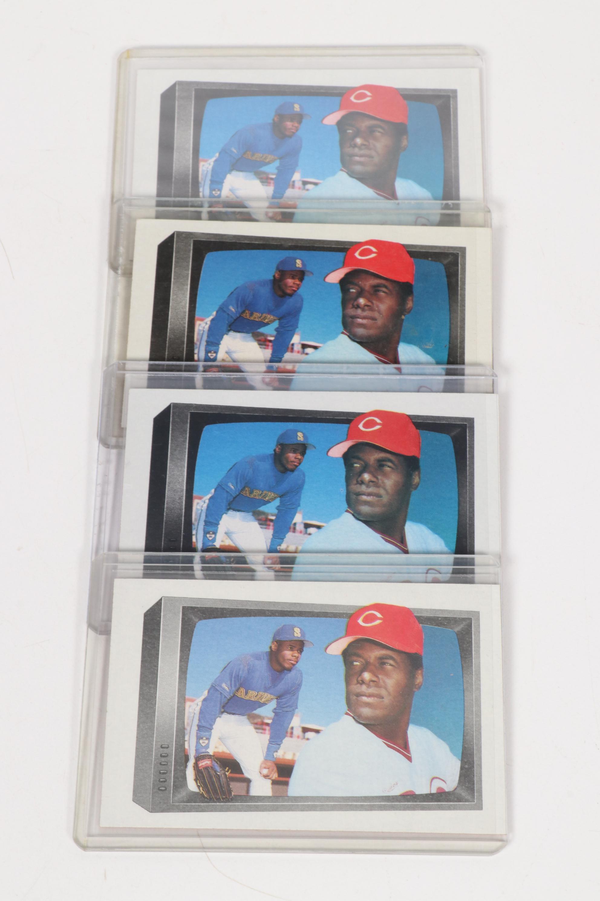 Ken Griffey MLB and Ken Griffey Jr. Rookie Baseball Trading Cards