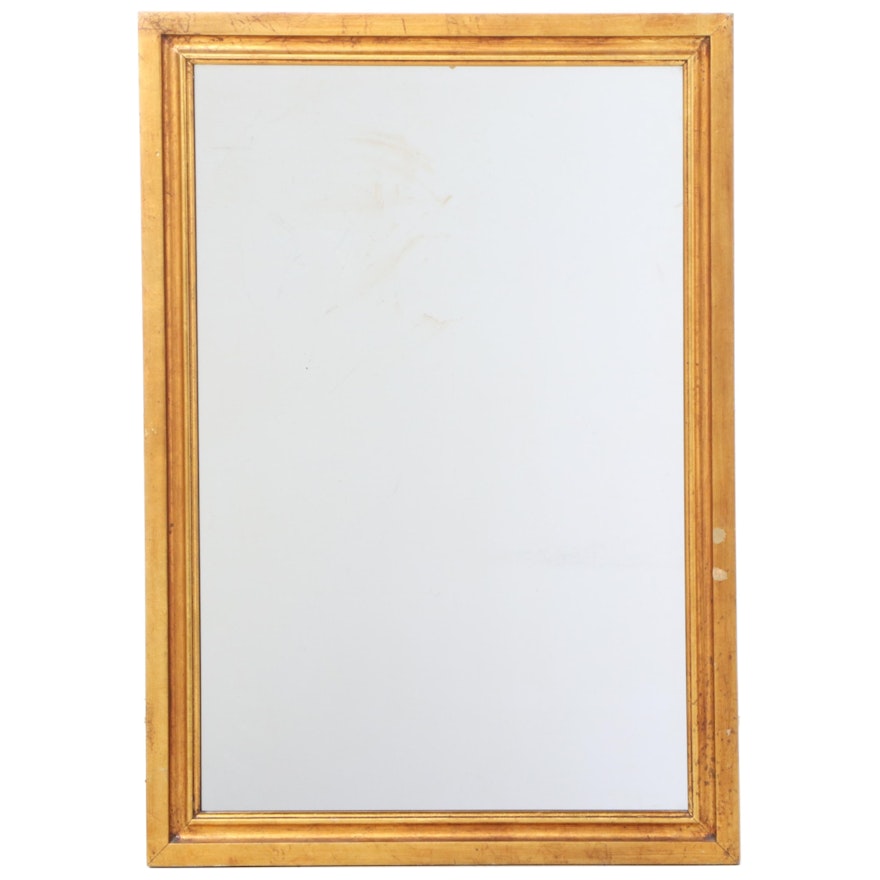 Giltwood Rectangular Wall Mirror, Mid to Late 20th Century