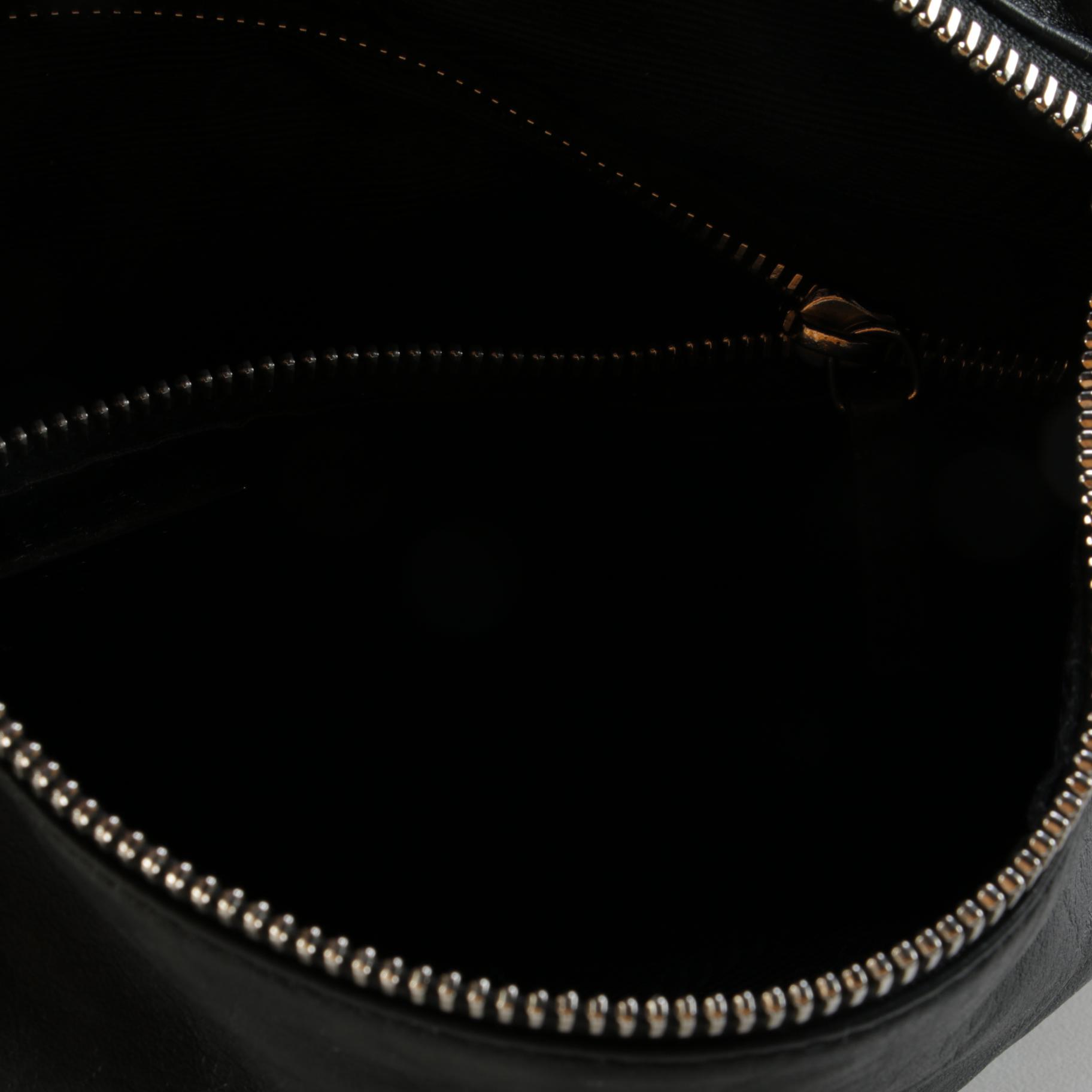 Prada Black Smooth Leather Flap Front Shoulder Bag