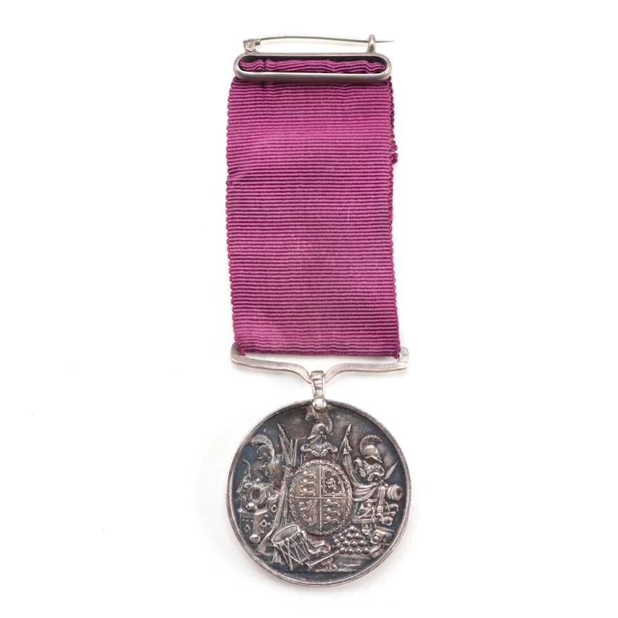 British Army Long Service and Good Conduct Silver Medal, Dated 1845