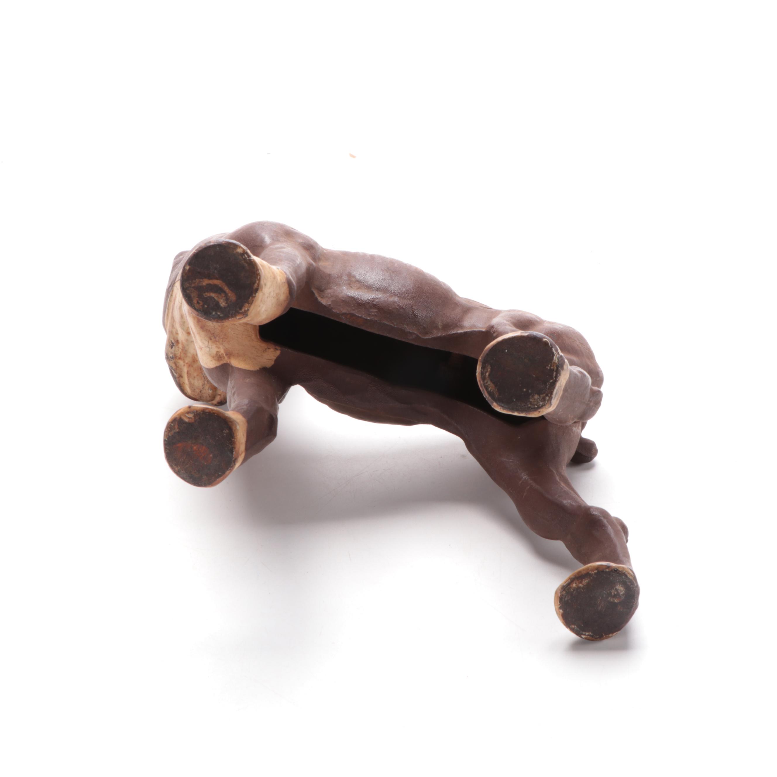 Reproduction Boston Terrier Cast Iron Doorstop in the Hubley Style, Mid 20th C