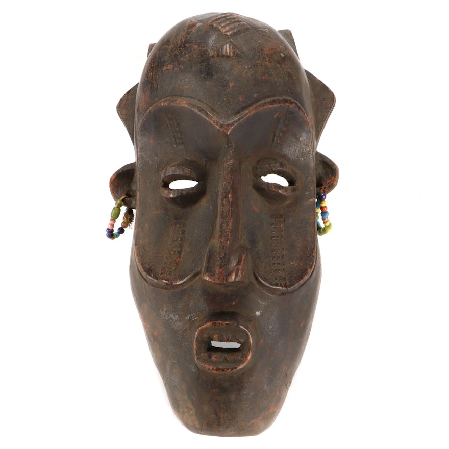 Lulua Style Hand-Carved Wood Mask, Democratic Republic of the Congo