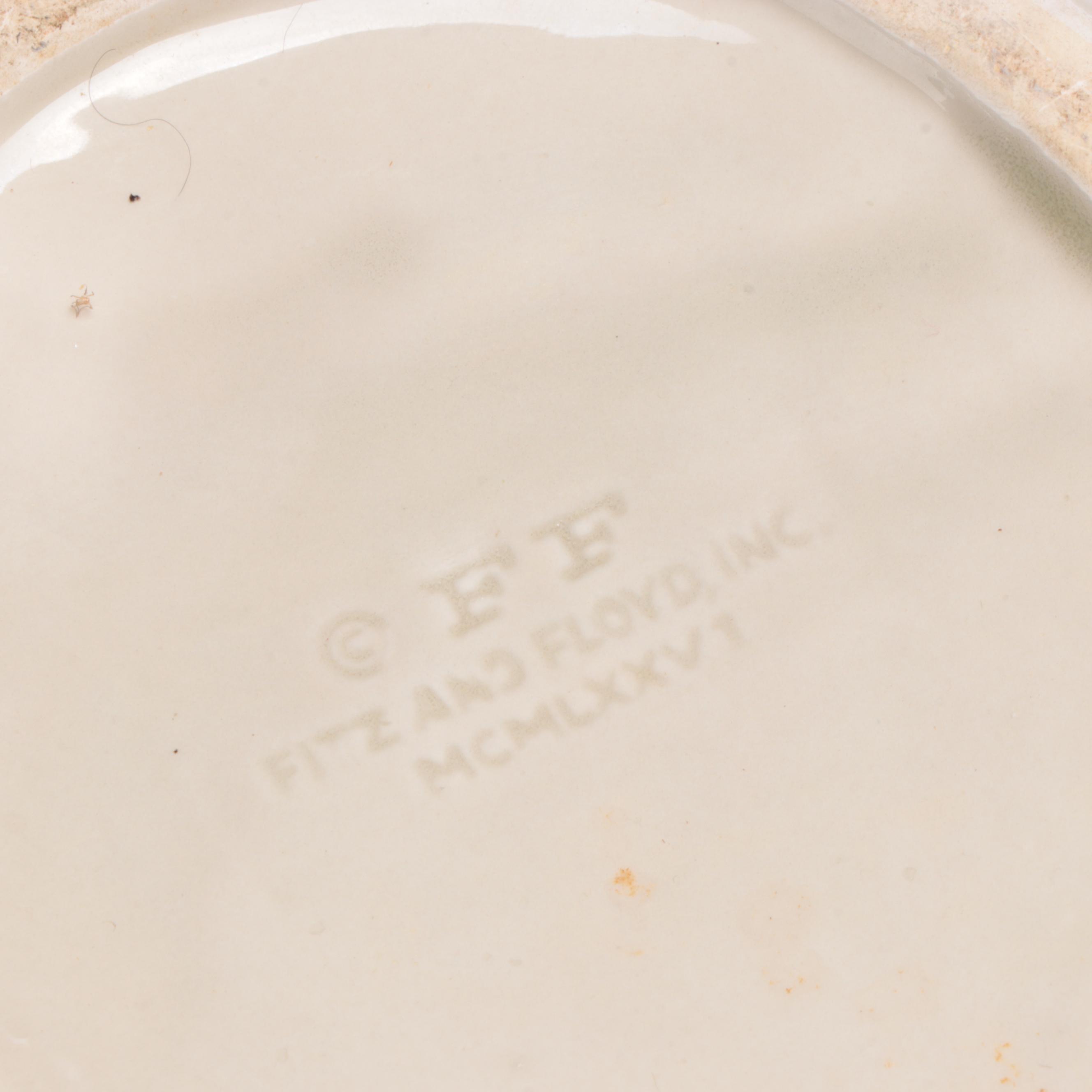 Fitz and Floyd Pig Shaped Ceramic Cookie Jar, 1970s