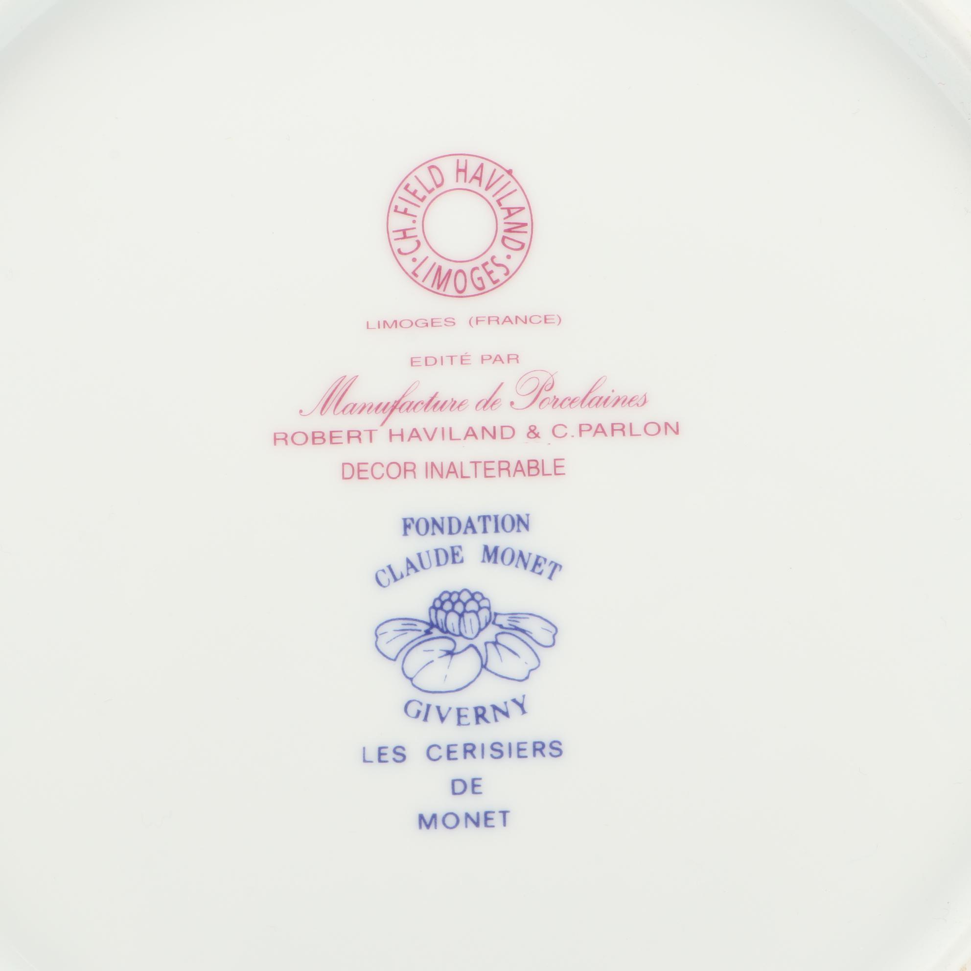 Robert Haviland & C. Parlon "Claude Monet Giverny" Limoges Plates