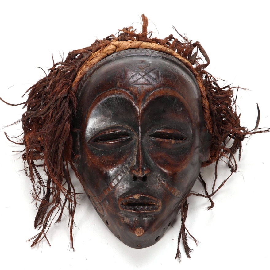 Chokwe Style Wood Mask, Central Africa