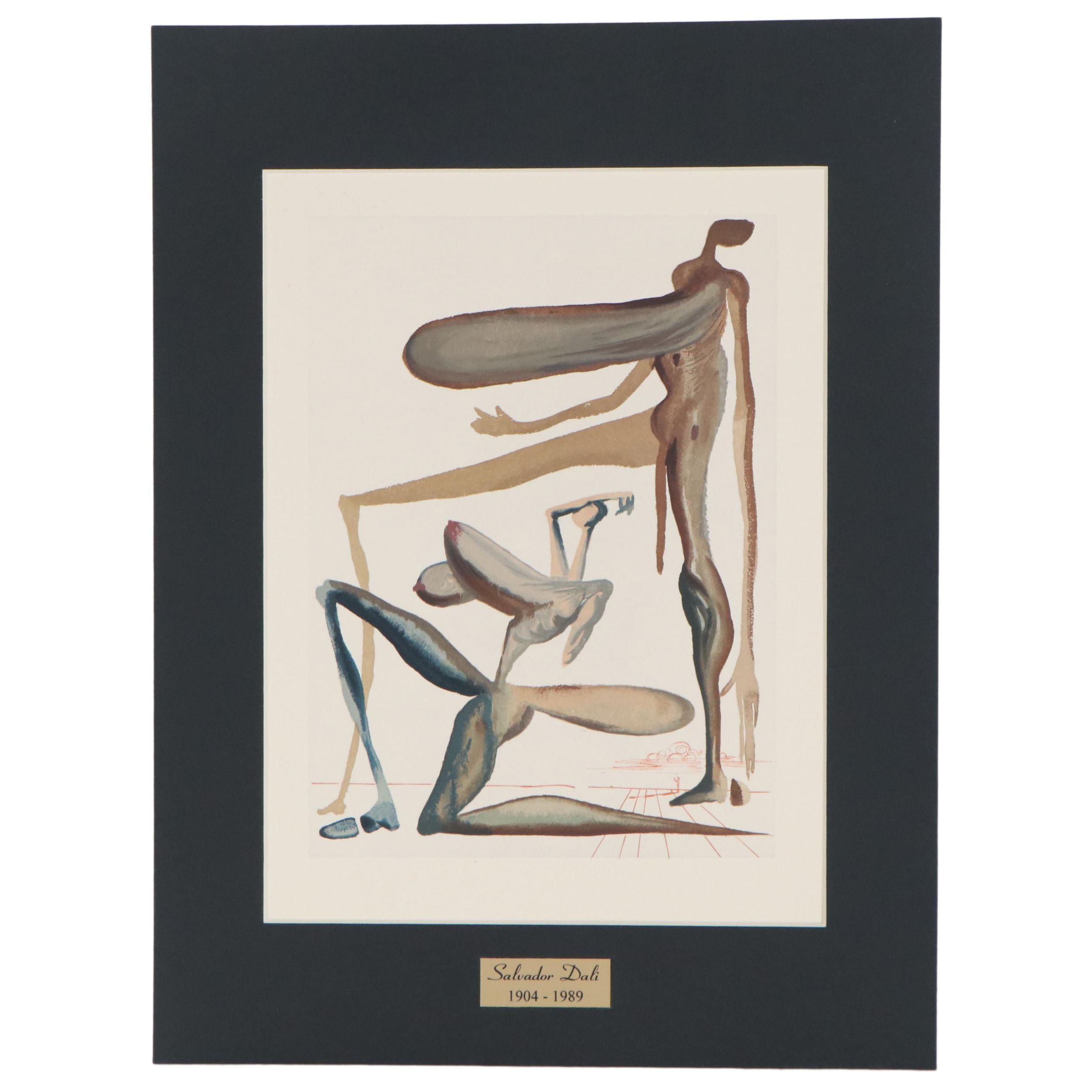 Salvador Dalí Wood Engraving "La prodigalité"