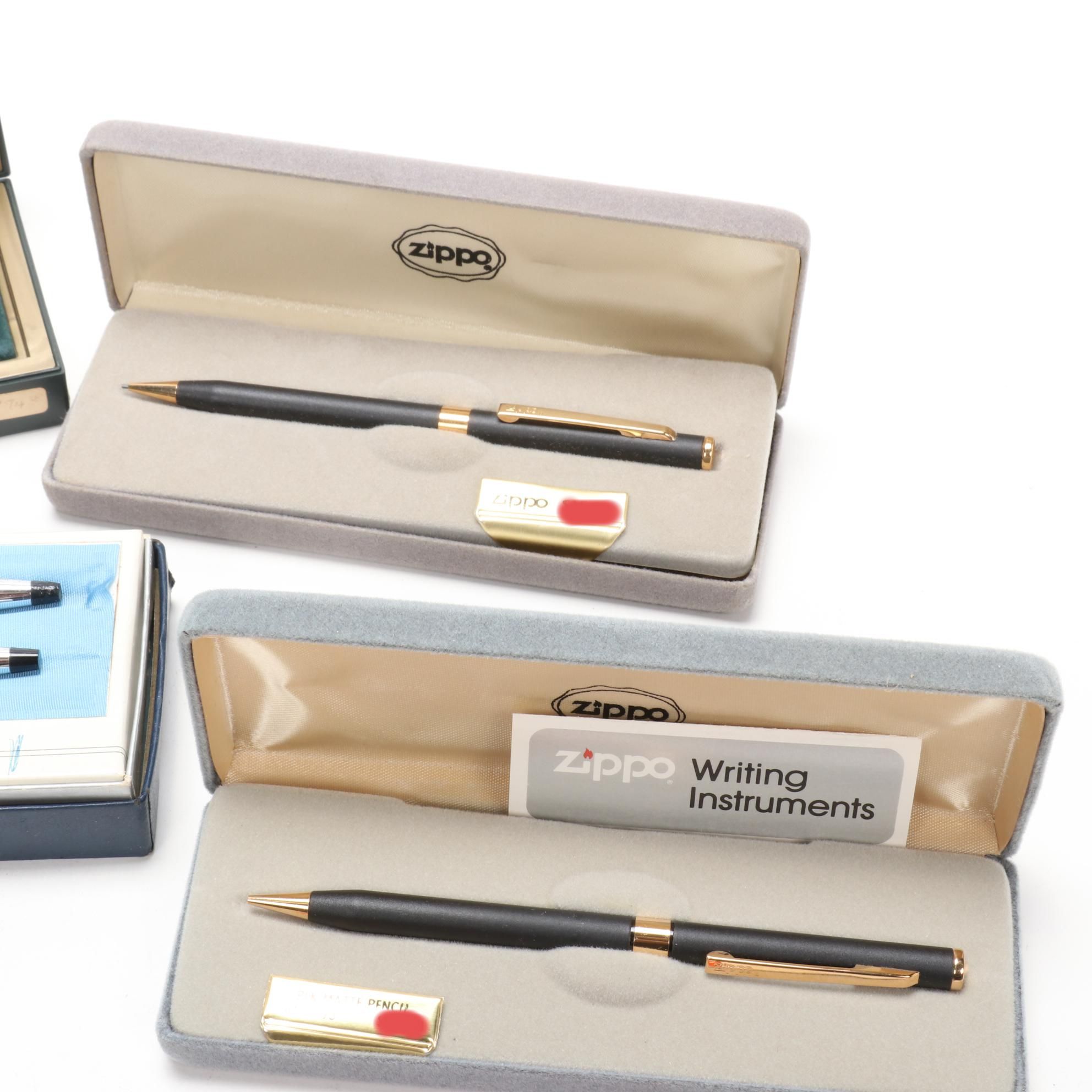 Cross, Parker, Anson and Zippo Pens and Mechanical Pencils