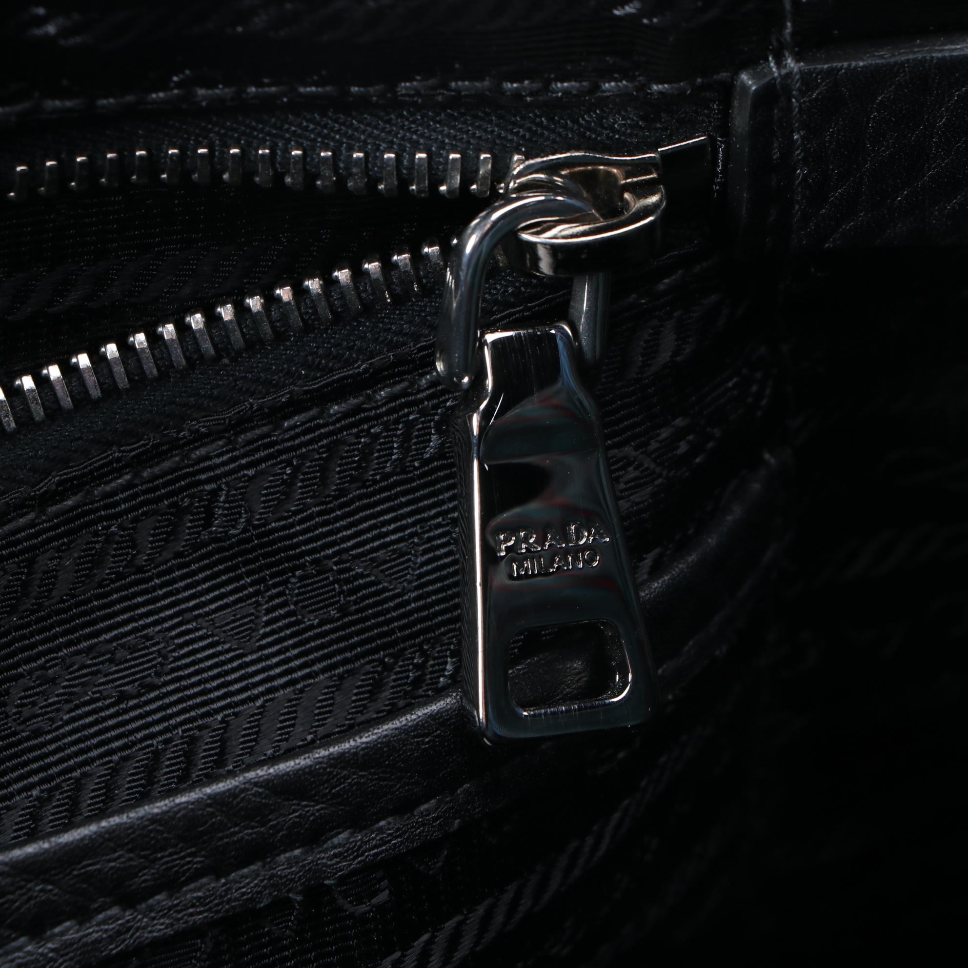 Prada Tartan Plaid Tessuto Nylon Tote Bag