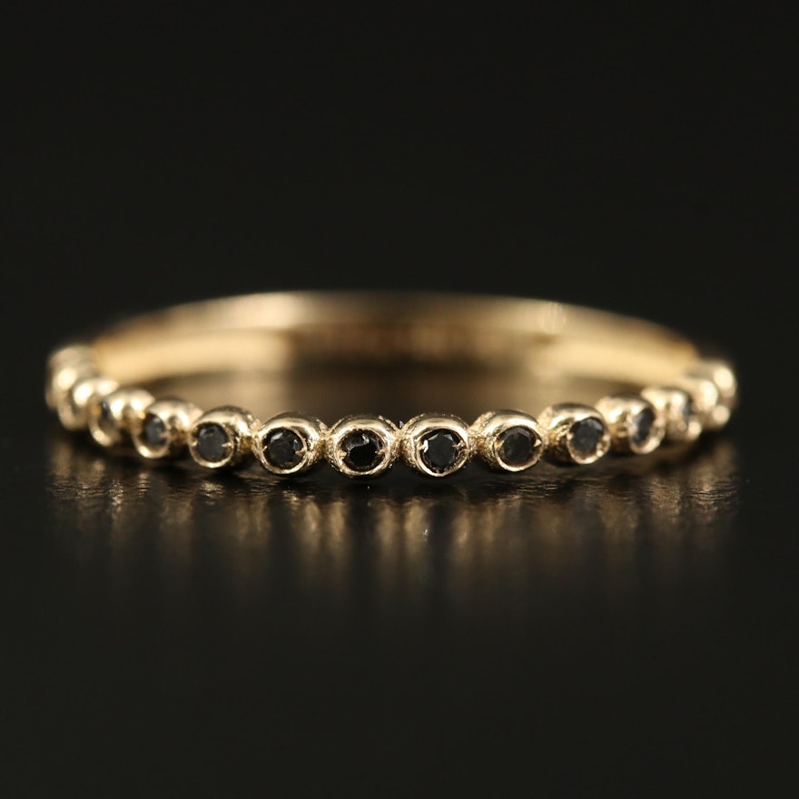 14K Bezel Set Diamond Band