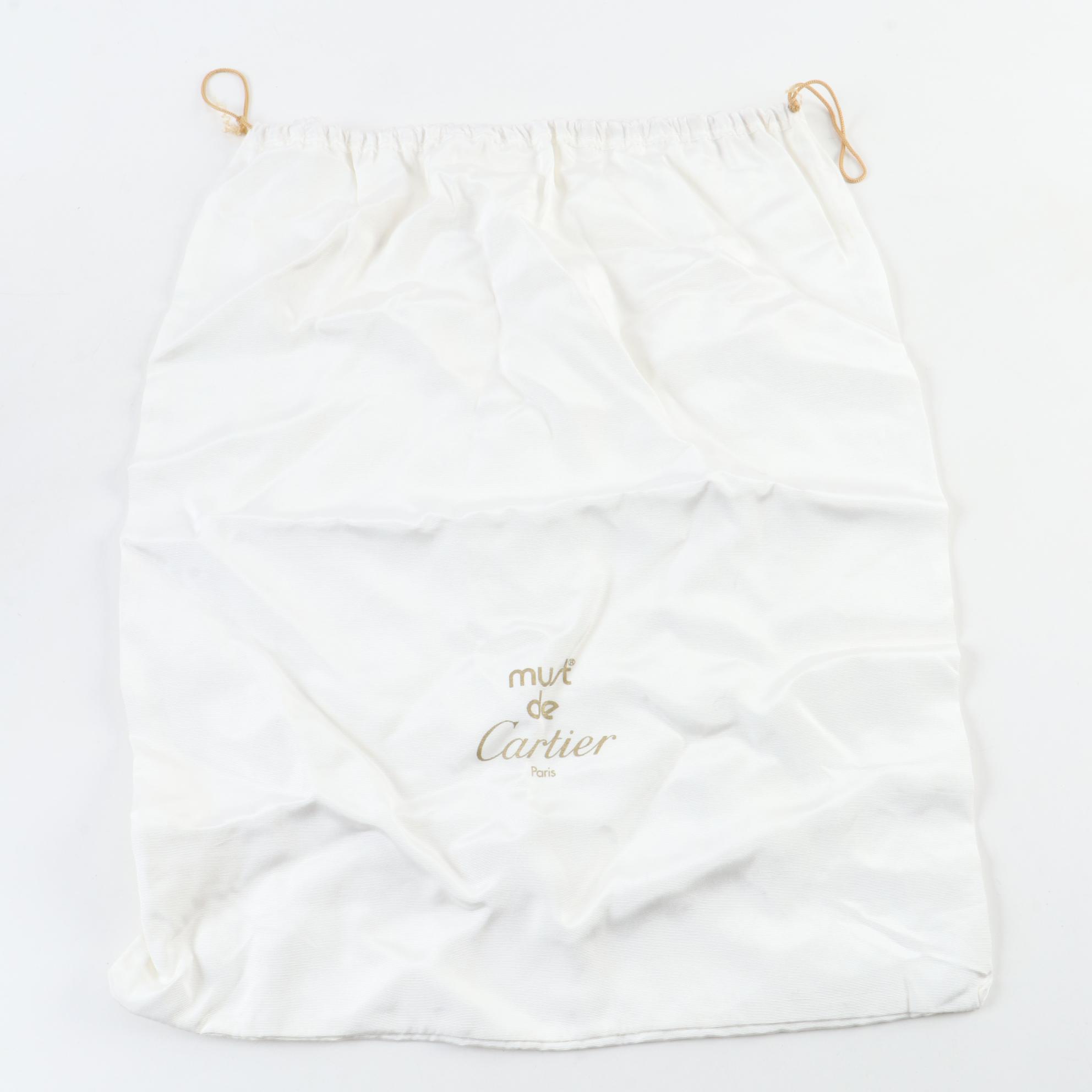 Must de Cartier Trinity Burgundy Leather Top Handle Bag