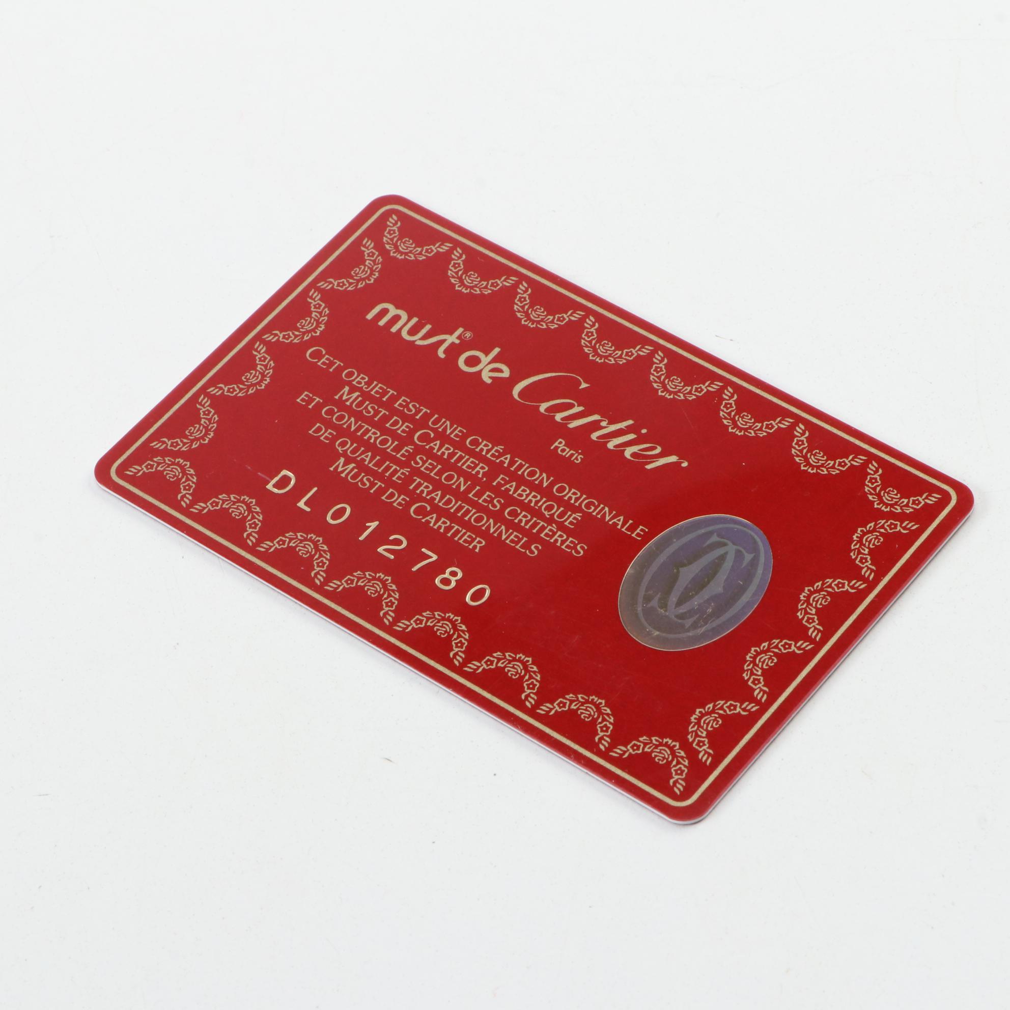 Must de Cartier Trinity Burgundy Leather Top Handle Bag