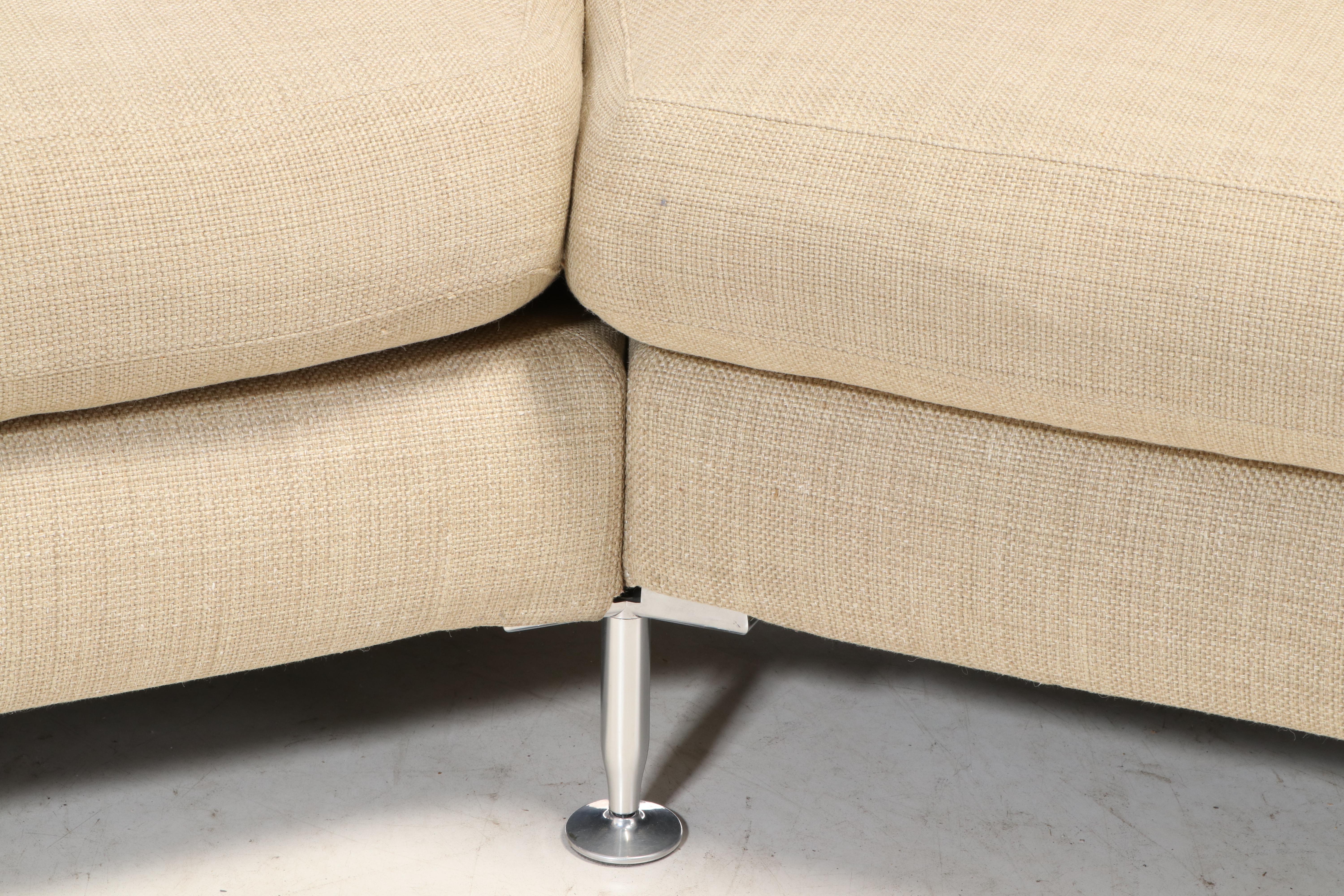 B&B Italia Contemporary Upholstered Two-Piece Sectional Sofa