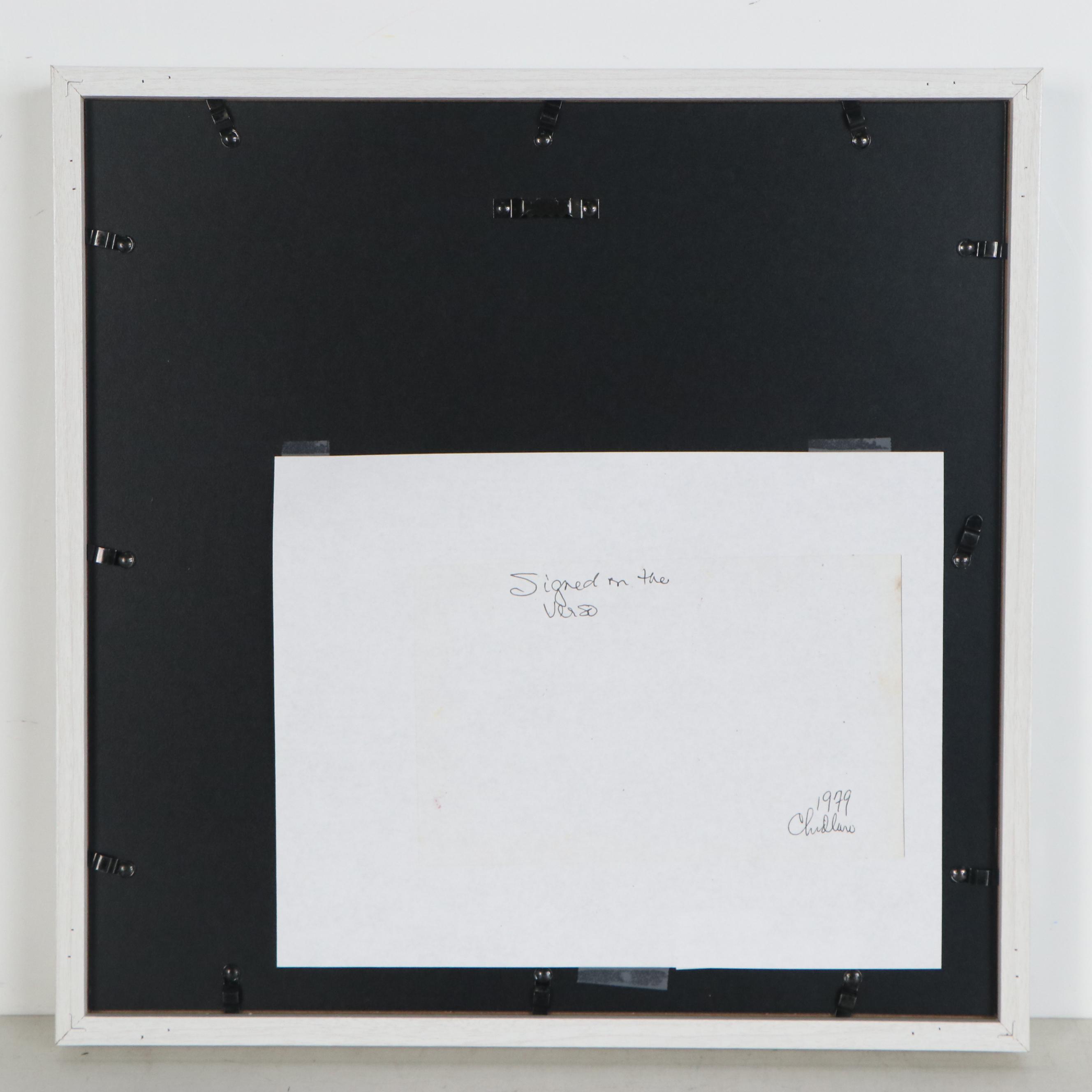 Paul Chidlaw Abstract Expressionist Pastel Drawing