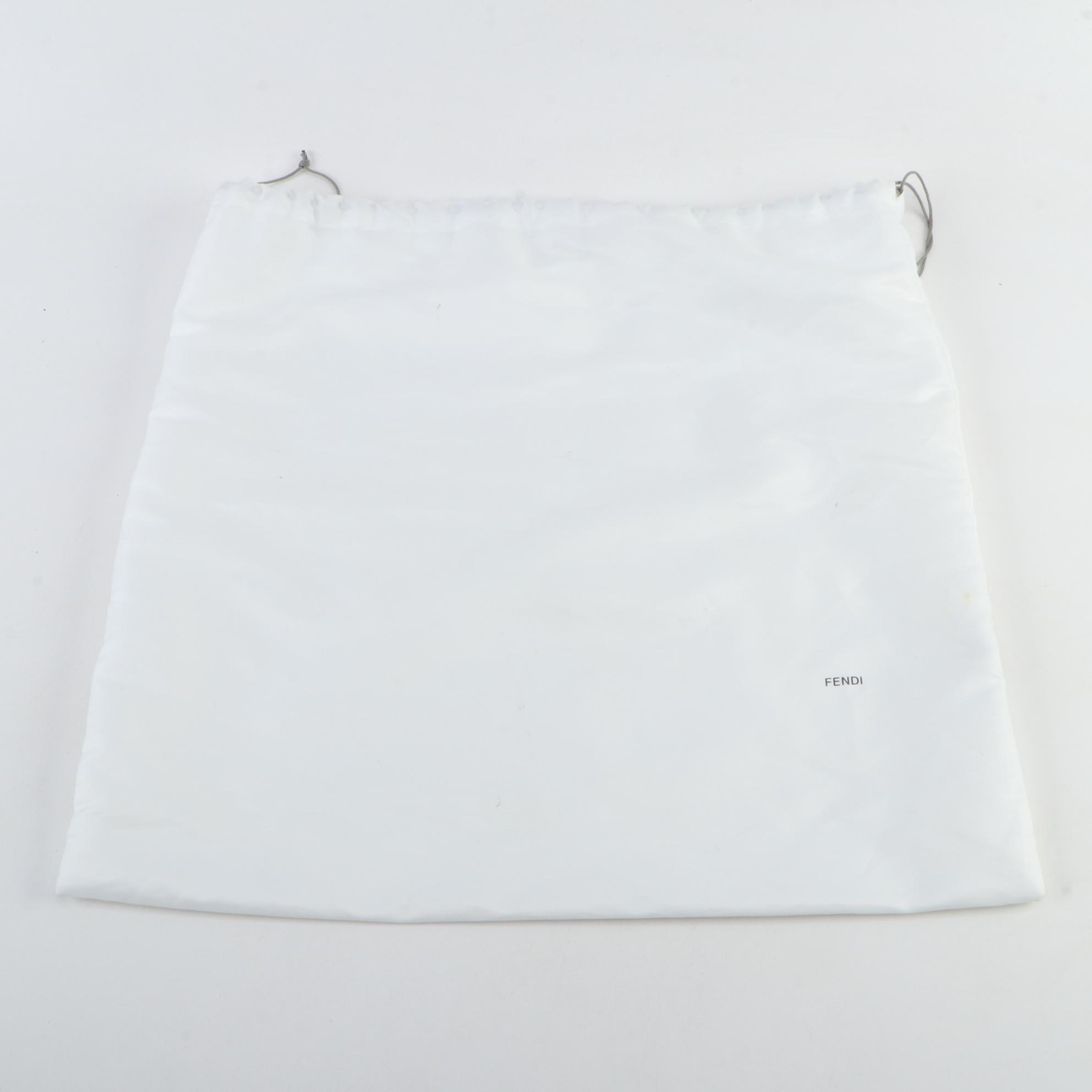 Fendi Large Chef Shoulder Bag in Zucca Perforated Blush Pink Leather