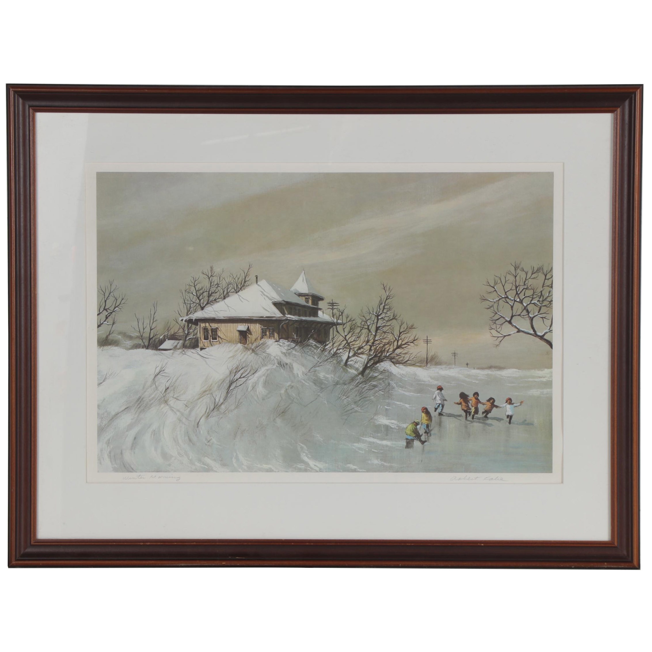 Robert Fabe Offset Lithograph "Winter Morning"