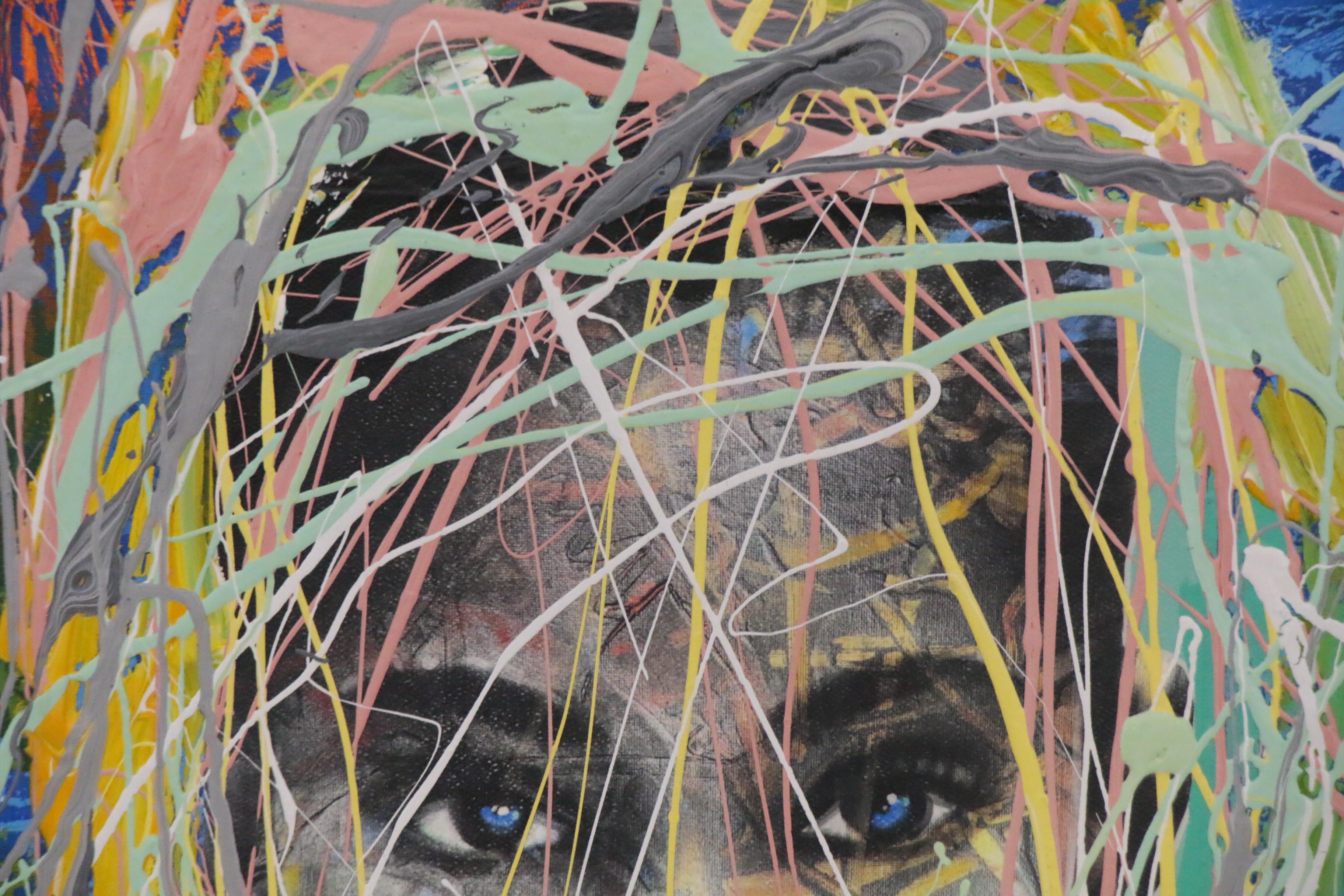 Abiola Idowu Mixed Media Painting "Thanksgiving," 2020