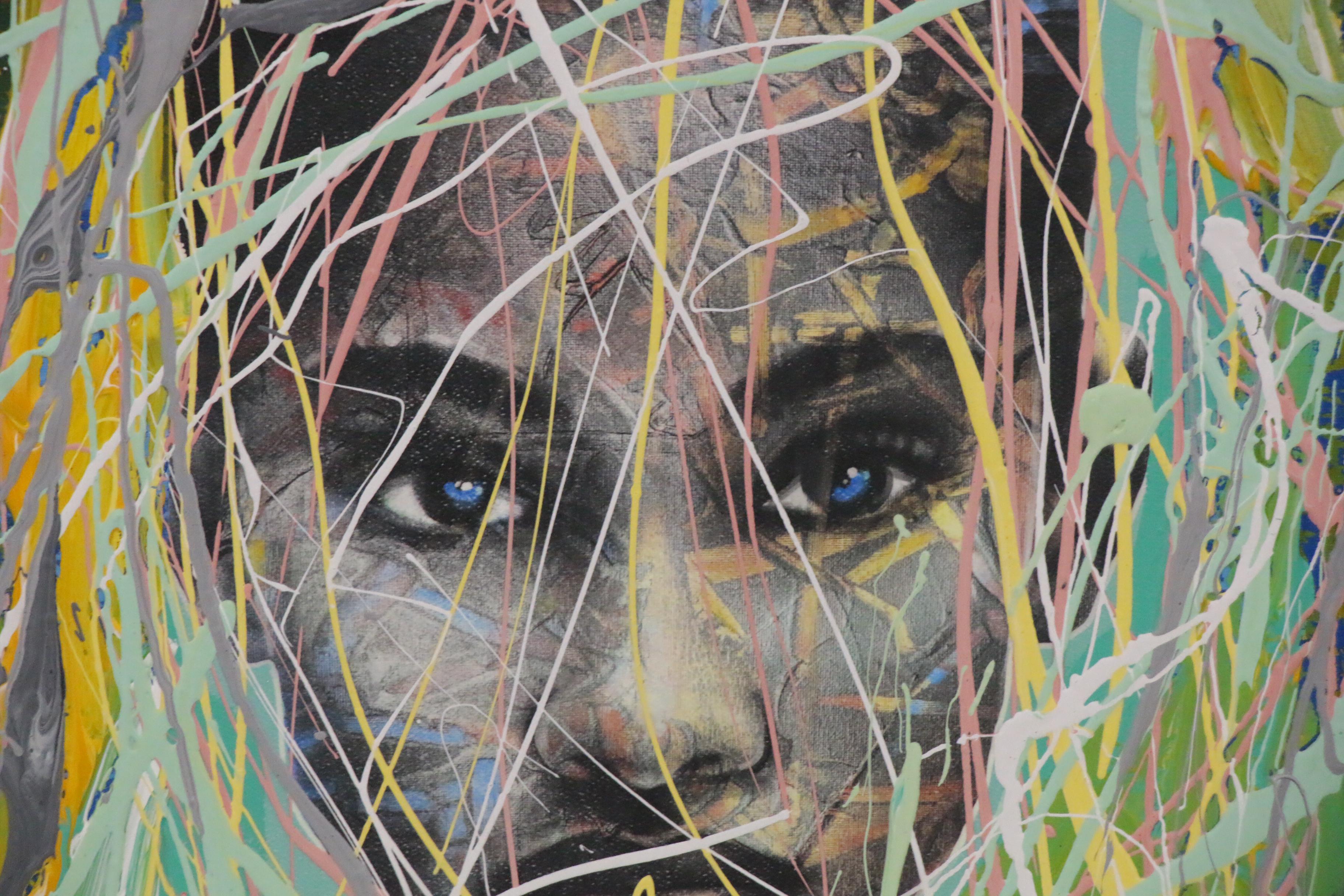 Abiola Idowu Mixed Media Painting "Thanksgiving," 2020