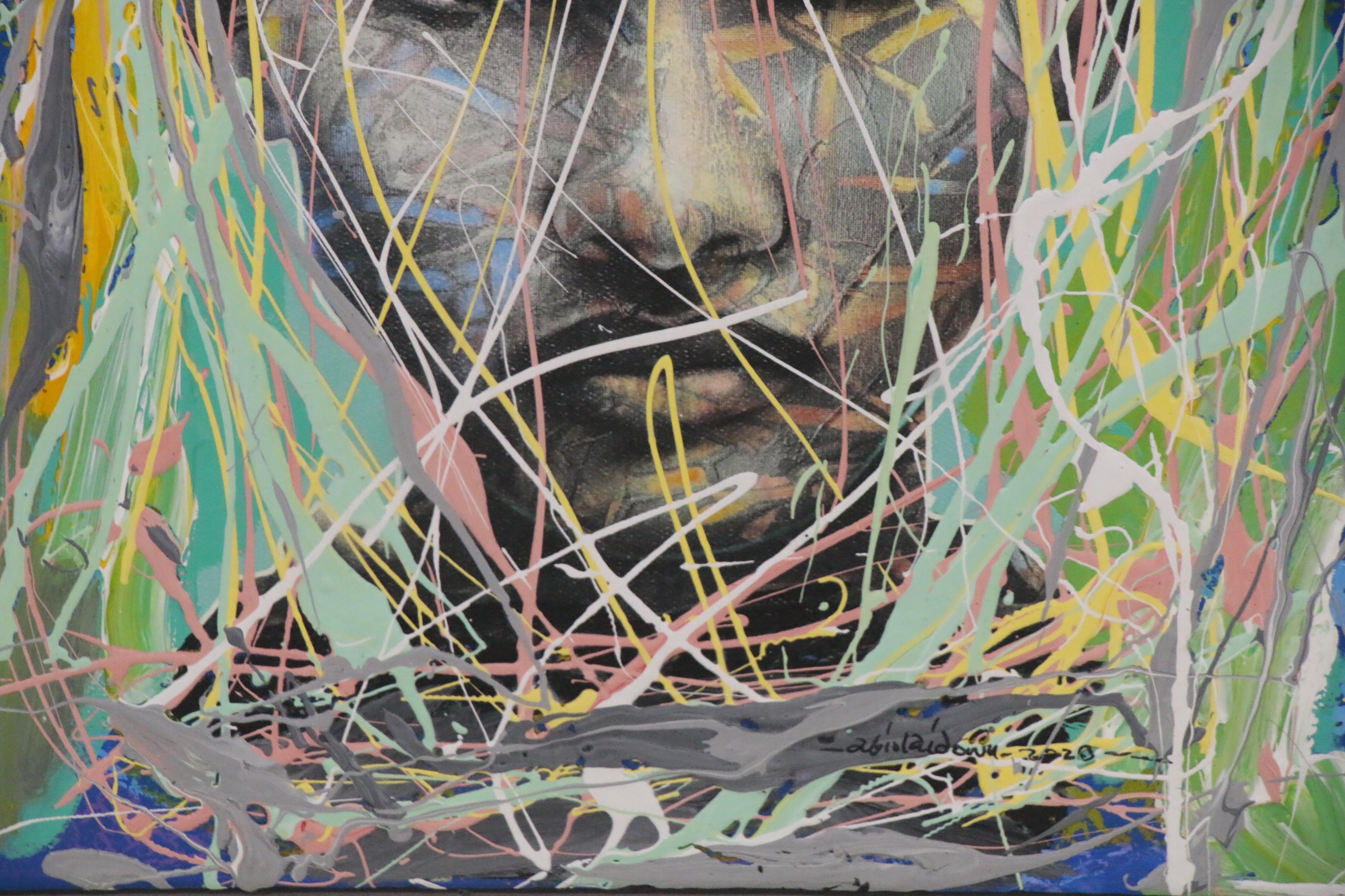 Abiola Idowu Mixed Media Painting "Thanksgiving," 2020