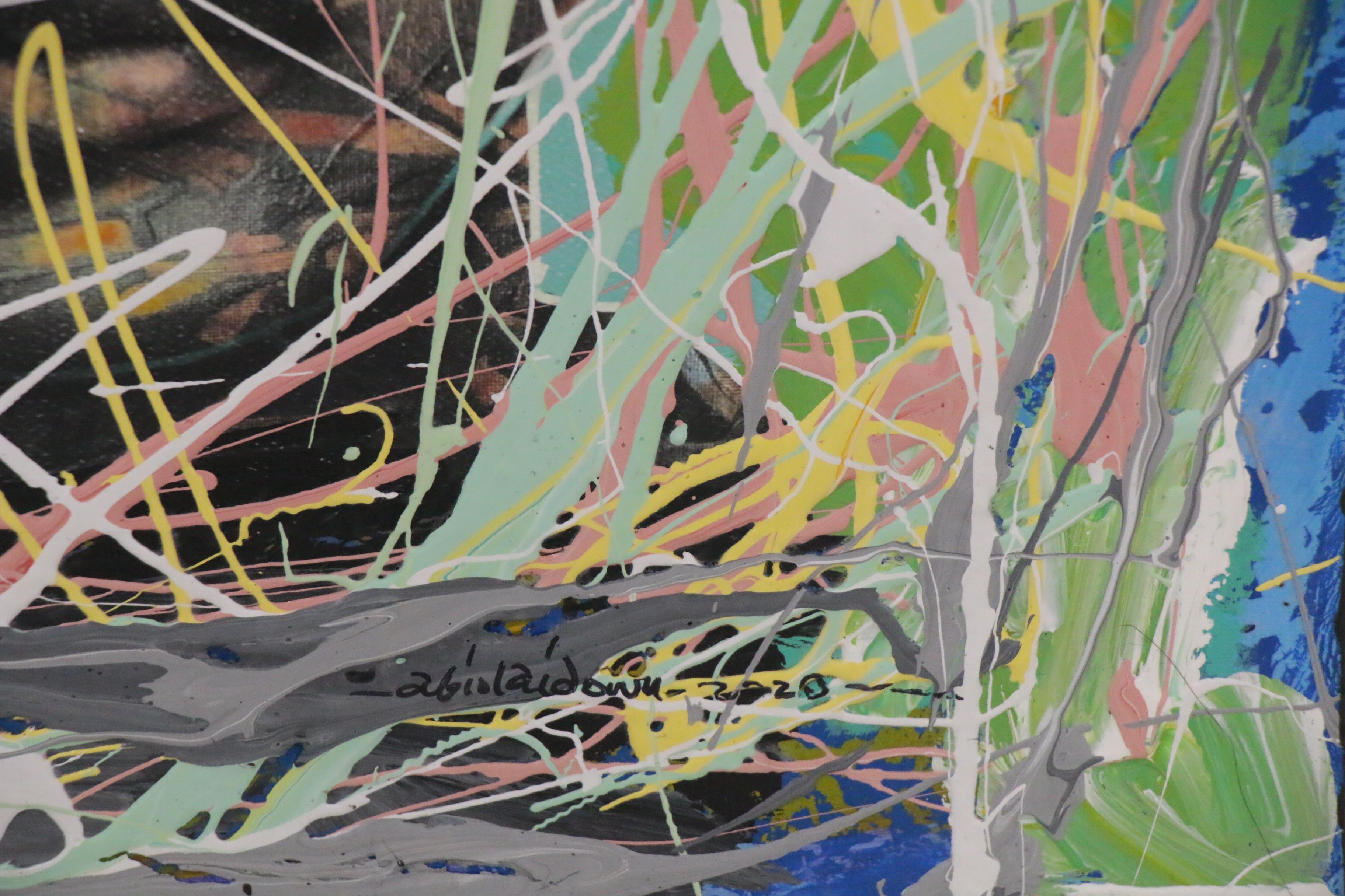 Abiola Idowu Mixed Media Painting "Thanksgiving," 2020