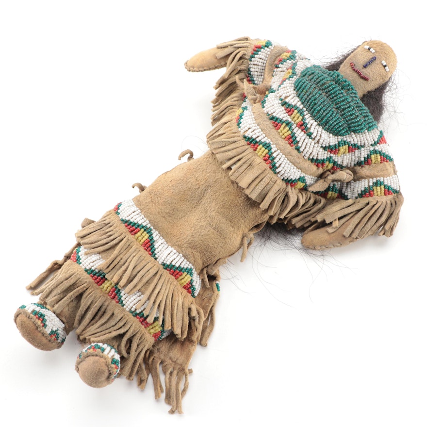 Plains Style Beaded Leather Doll