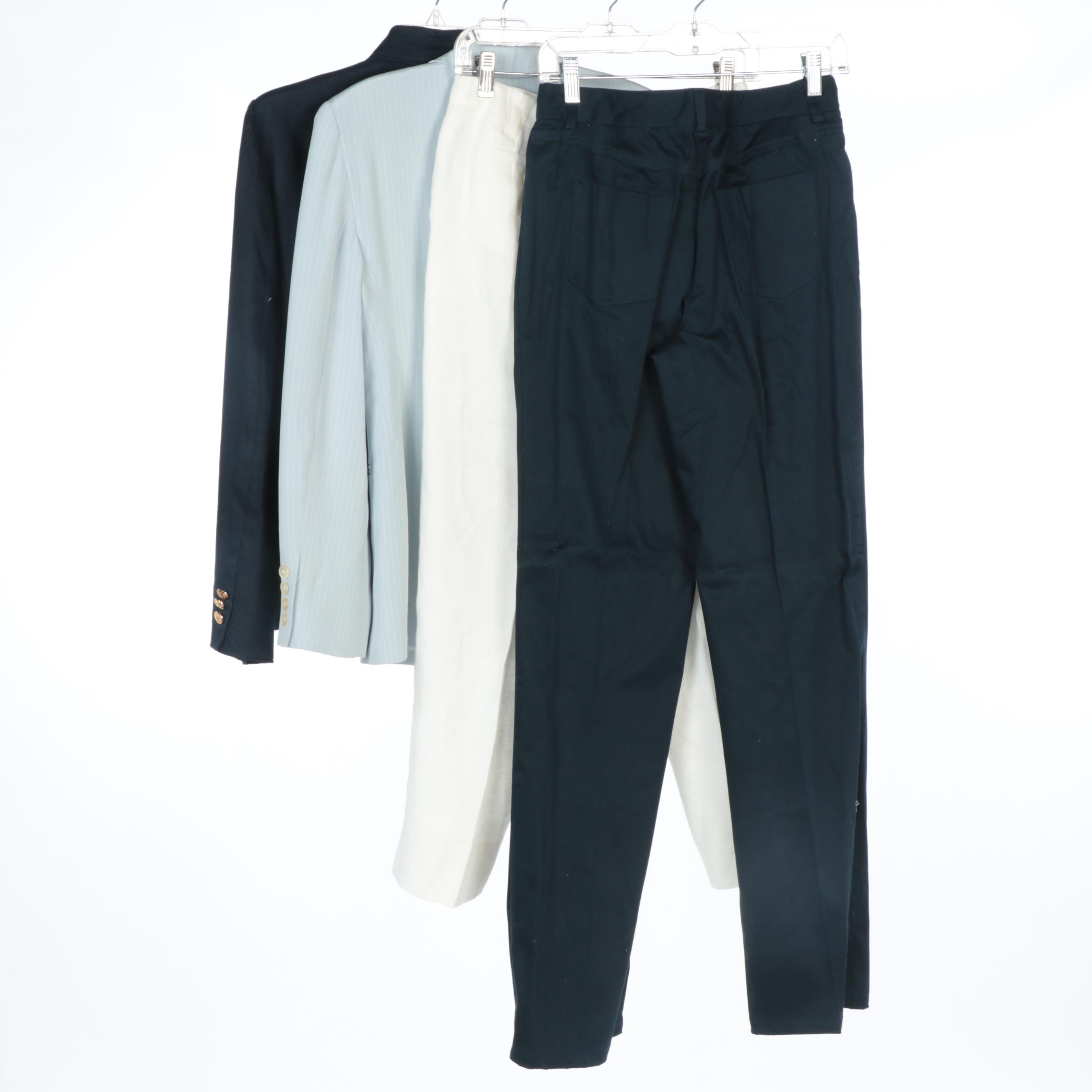 Lauren Ralph Lauren Linen and Silk Jackets, Off-White Linen Pants and More