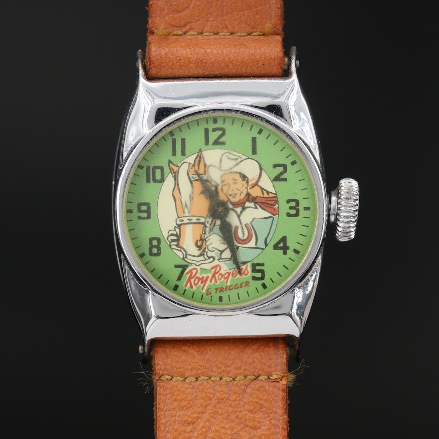 Vintage Roy Rogers & Trigger Stem Wind Wristwatch