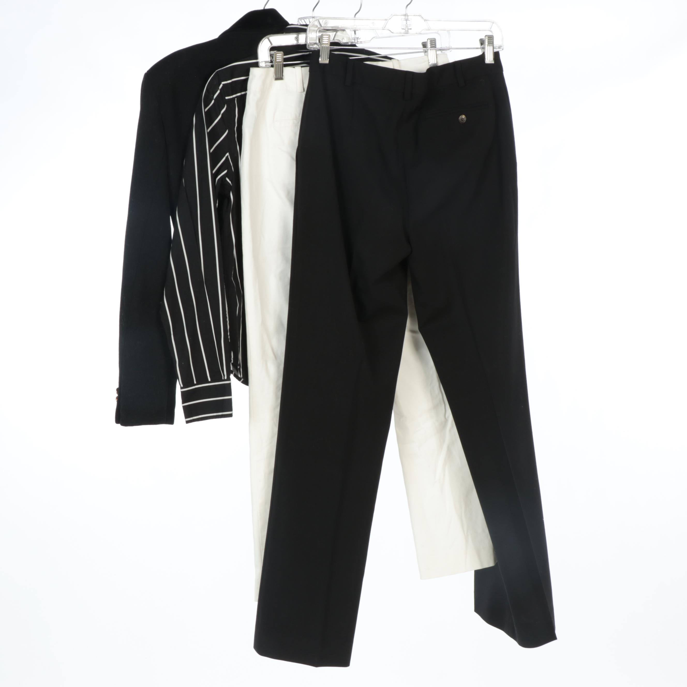 Ralph Lauren Cropped Jacket with Lauren Ralph Lauren Button-Down and Pants