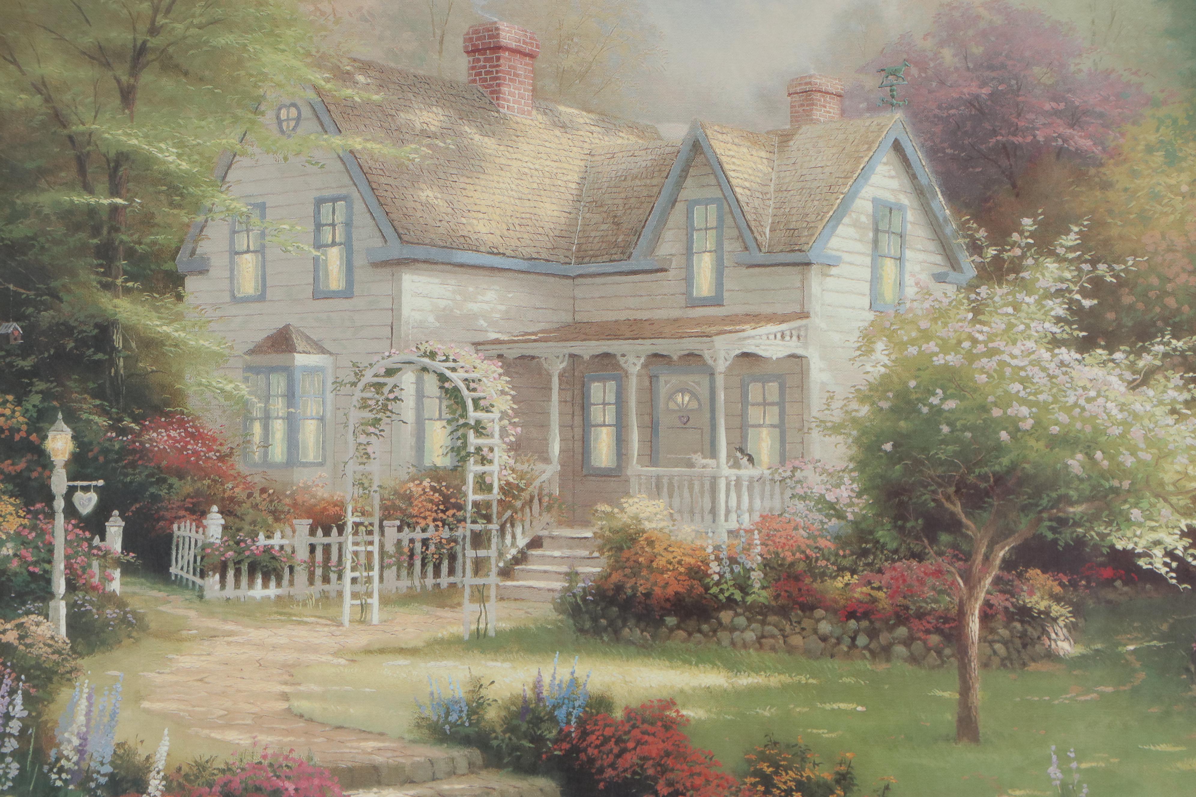 Offset Lithograph after Thomas Kinkade "Home is Where the Heart Is II"