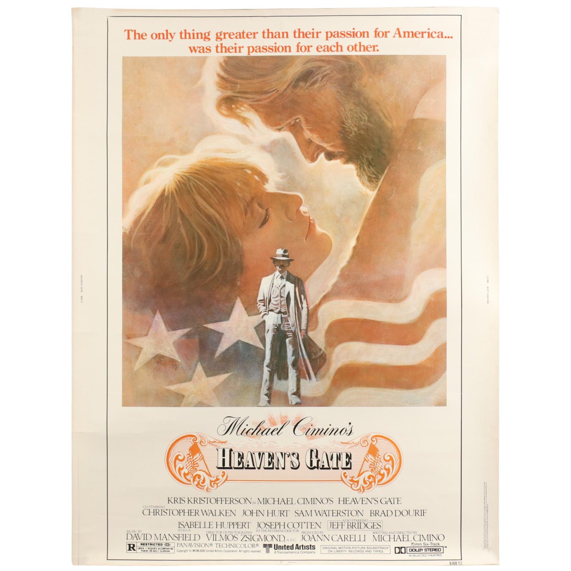 "Heaven's Gate" Halftone 30" x 40" Movie Poster, 1981