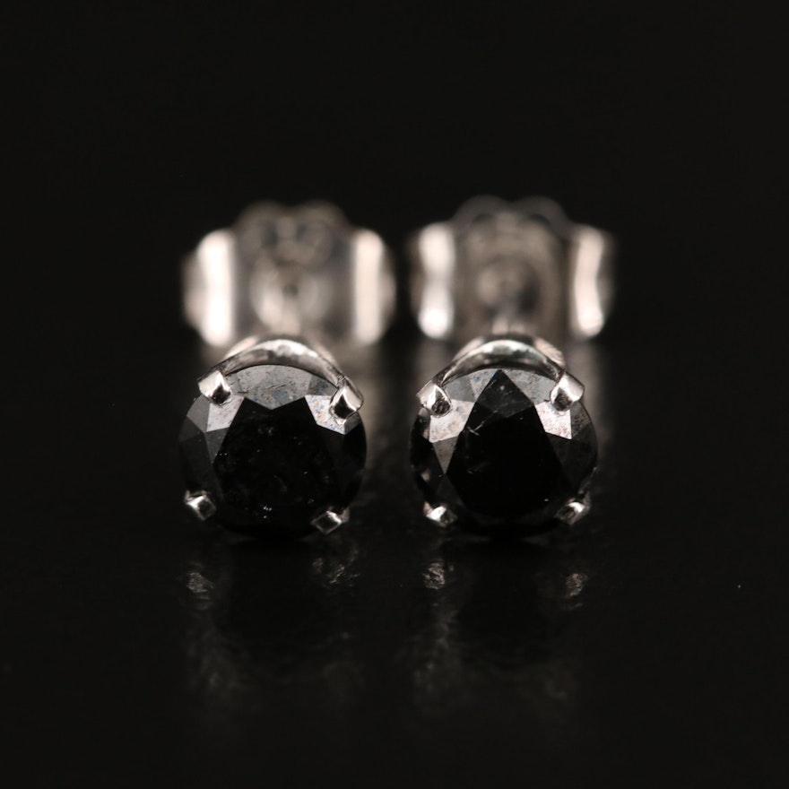 14K 0.49 CTW Black Diamond Stud Earrings