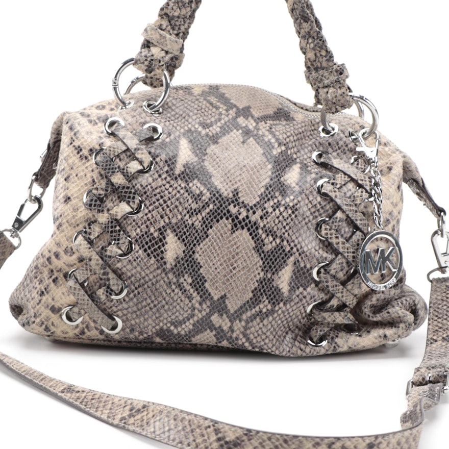 Michael Kors Python Print Two-Way Shoulder Bag