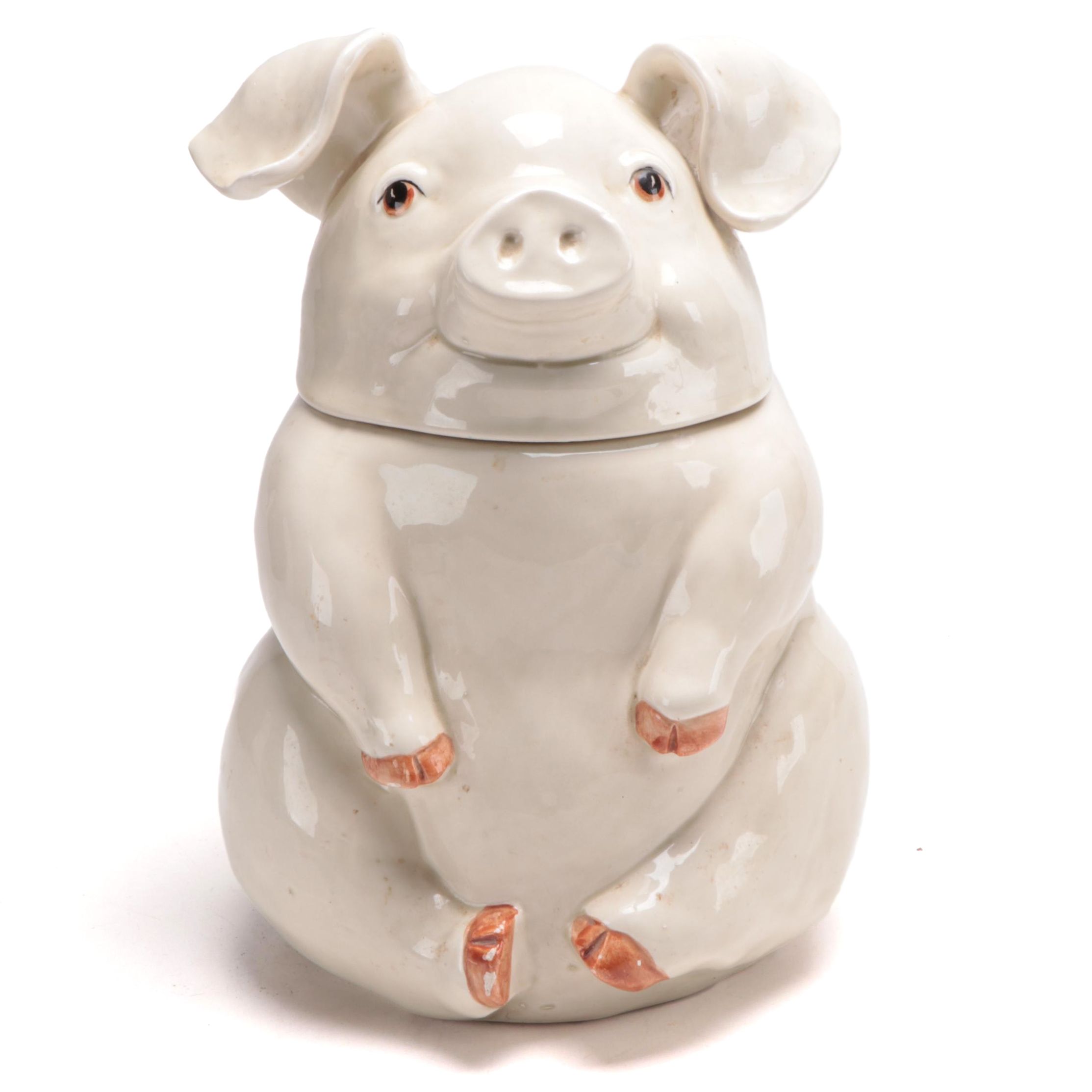 Fitz and Floyd Pig Shaped Ceramic Cookie Jar, 1970s