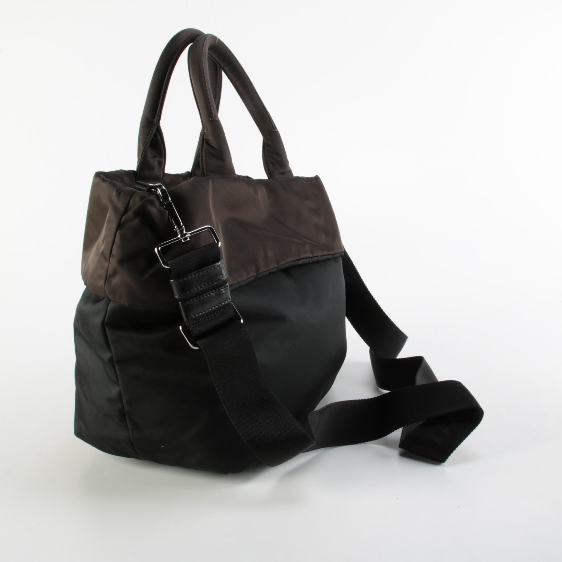 Prada Black/Brown Reversible Two-Way Tote