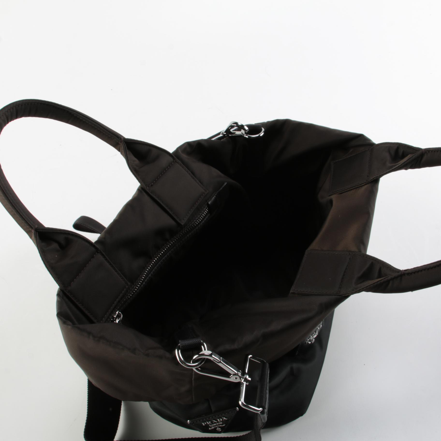 Prada Black/Brown Reversible Two-Way Tote