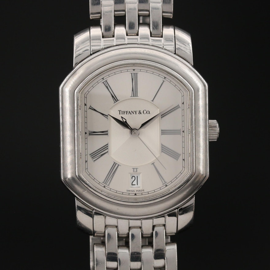 Tiffany & Co. Atlas Stainless Steel Automatic Wristwatch