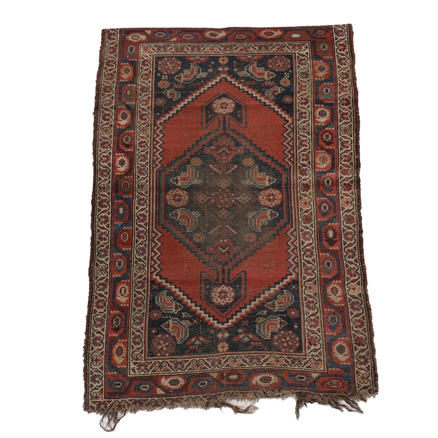 3'7 x 5'6 Hand-Knotted Persian Khamseh Tribal Rug