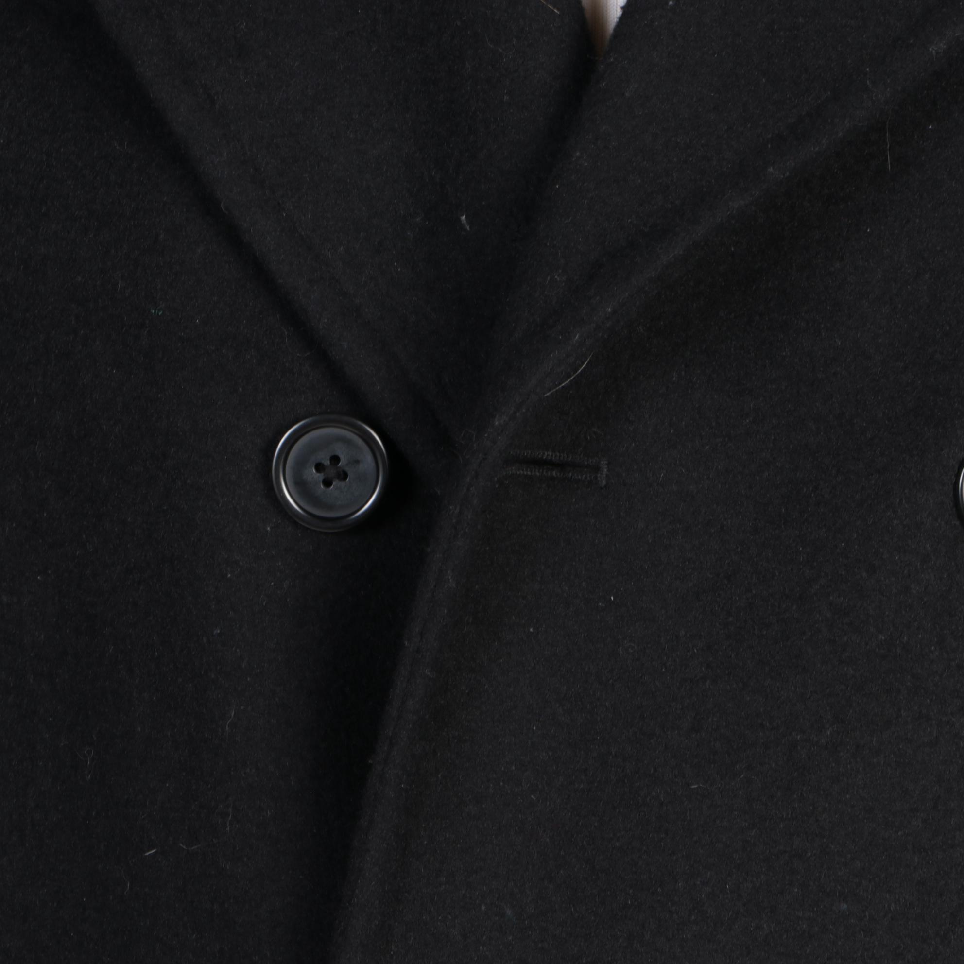 Men's LAUREN Ralph Lauren Wool Blend Peacoat and Fownes Bros. Leather Gloves