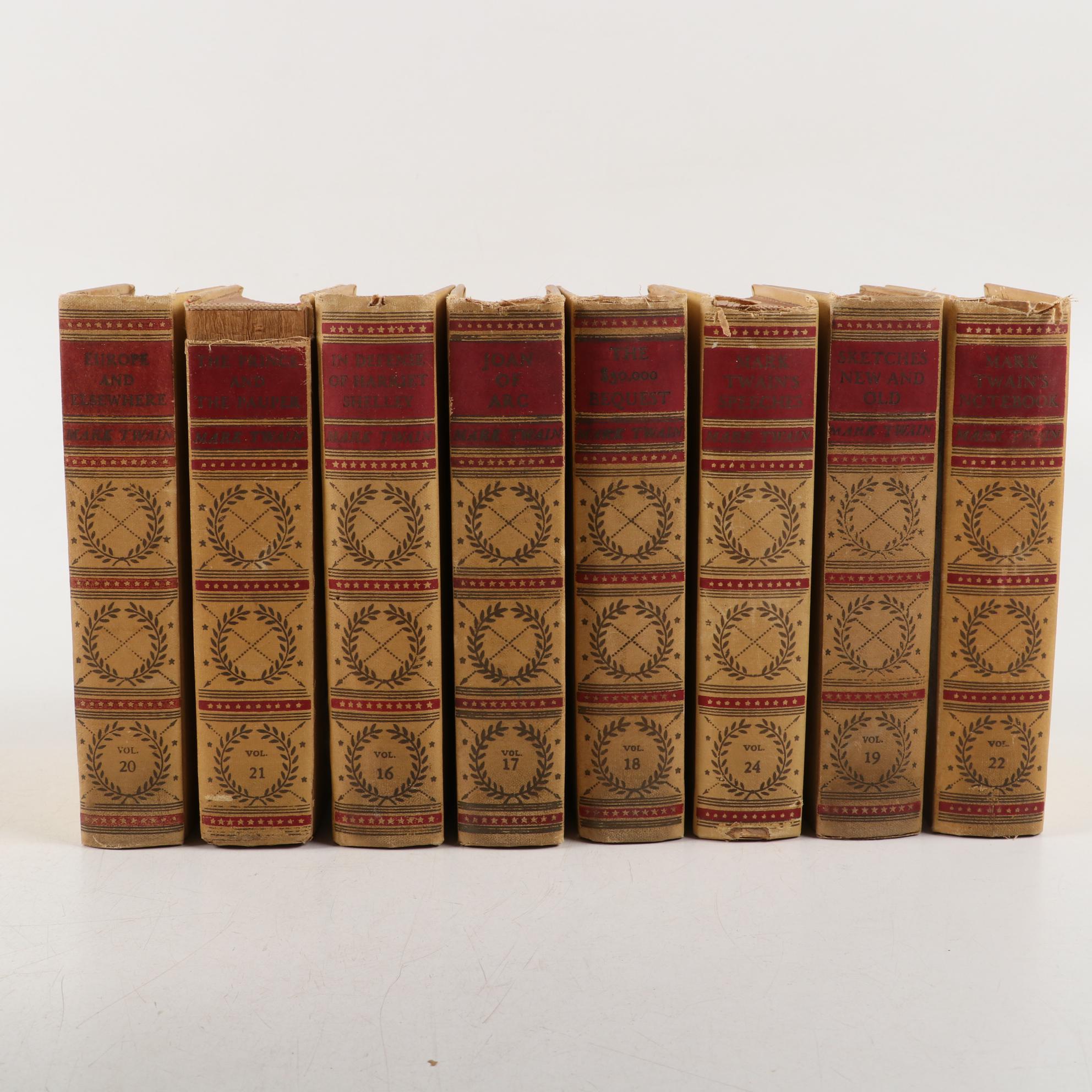 "The Complete Works of Mark Twain", 25 Volume Collection, Early 20th Century