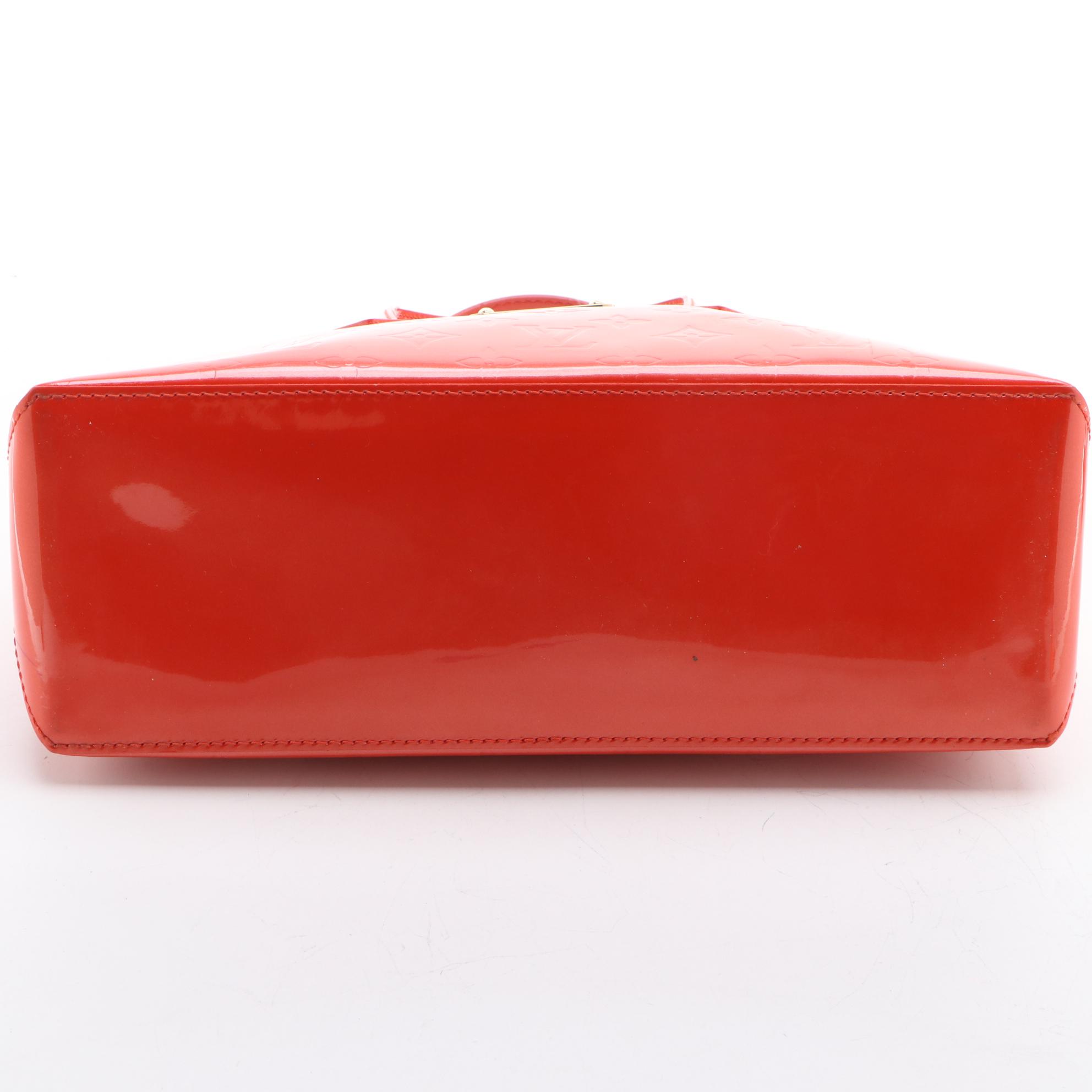 Louis Vuitton Wilshire PM in Orange Sunset Monogram Vernis Leather