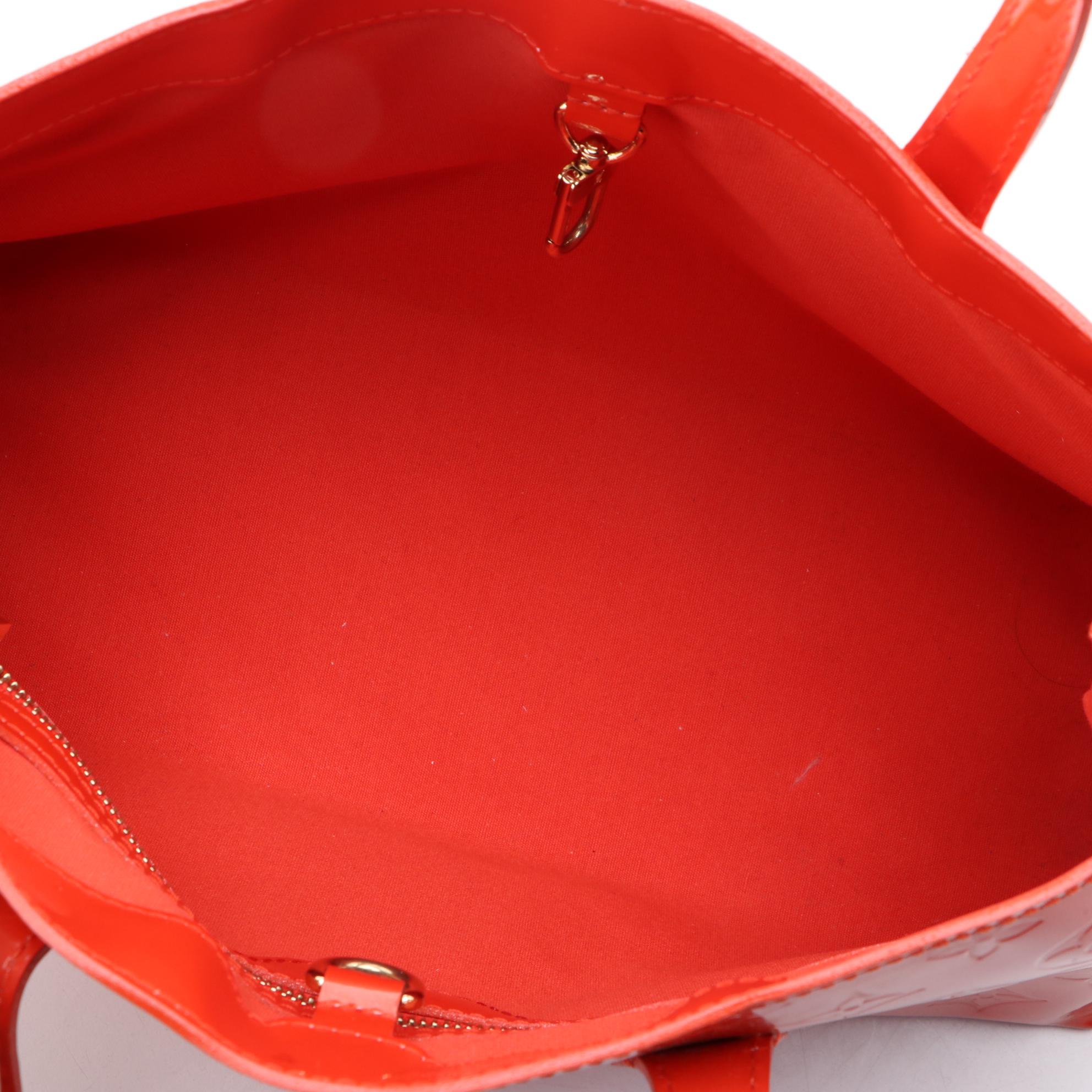 Louis Vuitton Wilshire PM in Orange Sunset Monogram Vernis Leather