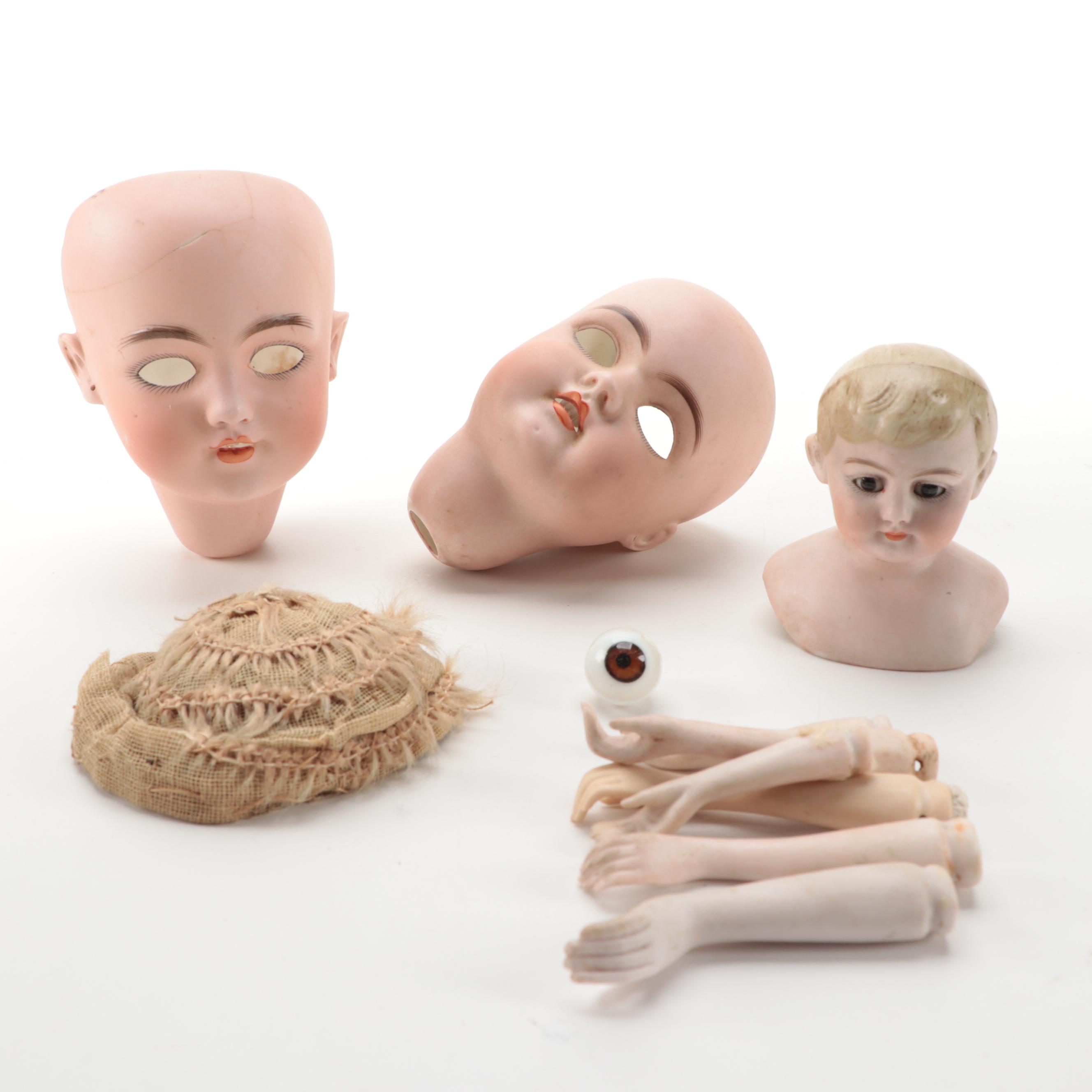 "Walking Wanda" Wind Up Doll with Additional Doll Parts, Vintage