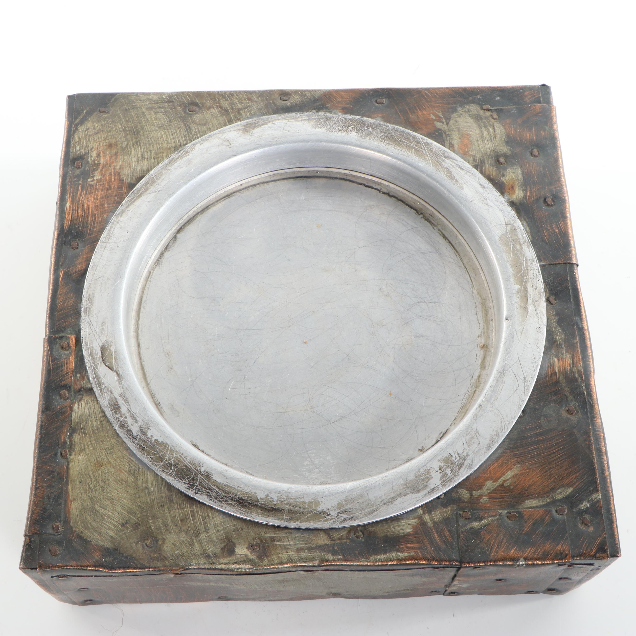 Paul Evans Copper-Plated Patchwork Ashtray