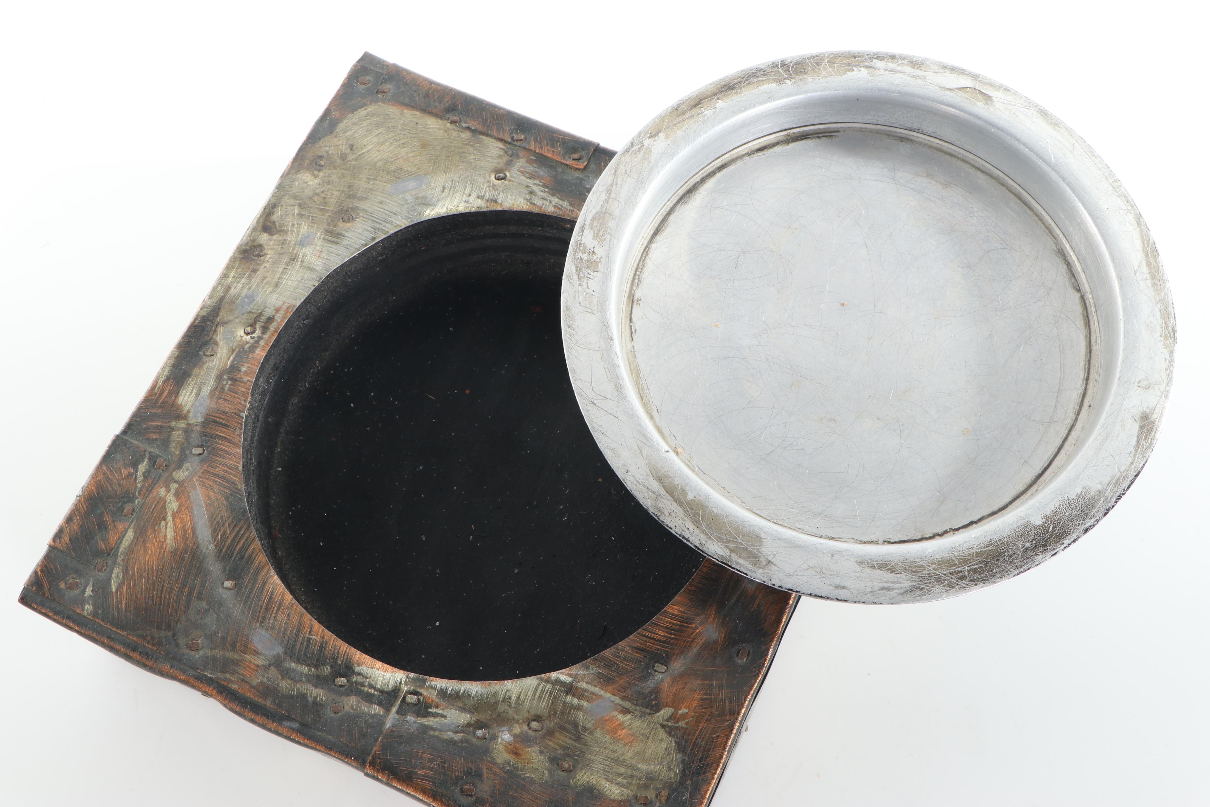 Paul Evans Copper-Plated Patchwork Ashtray