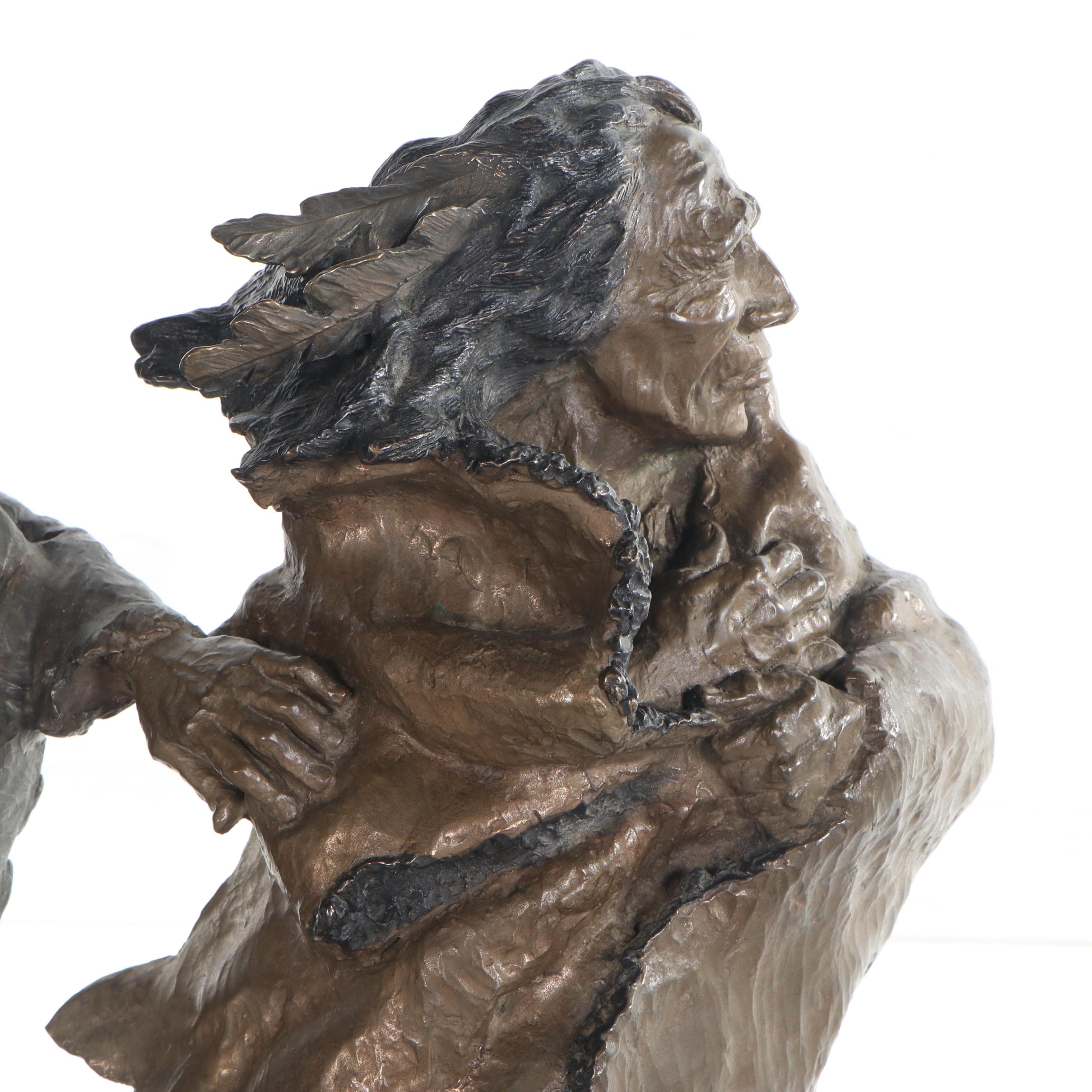 Mark Hopkins Bronze Sculpture "Broken Treaty," circa 1993