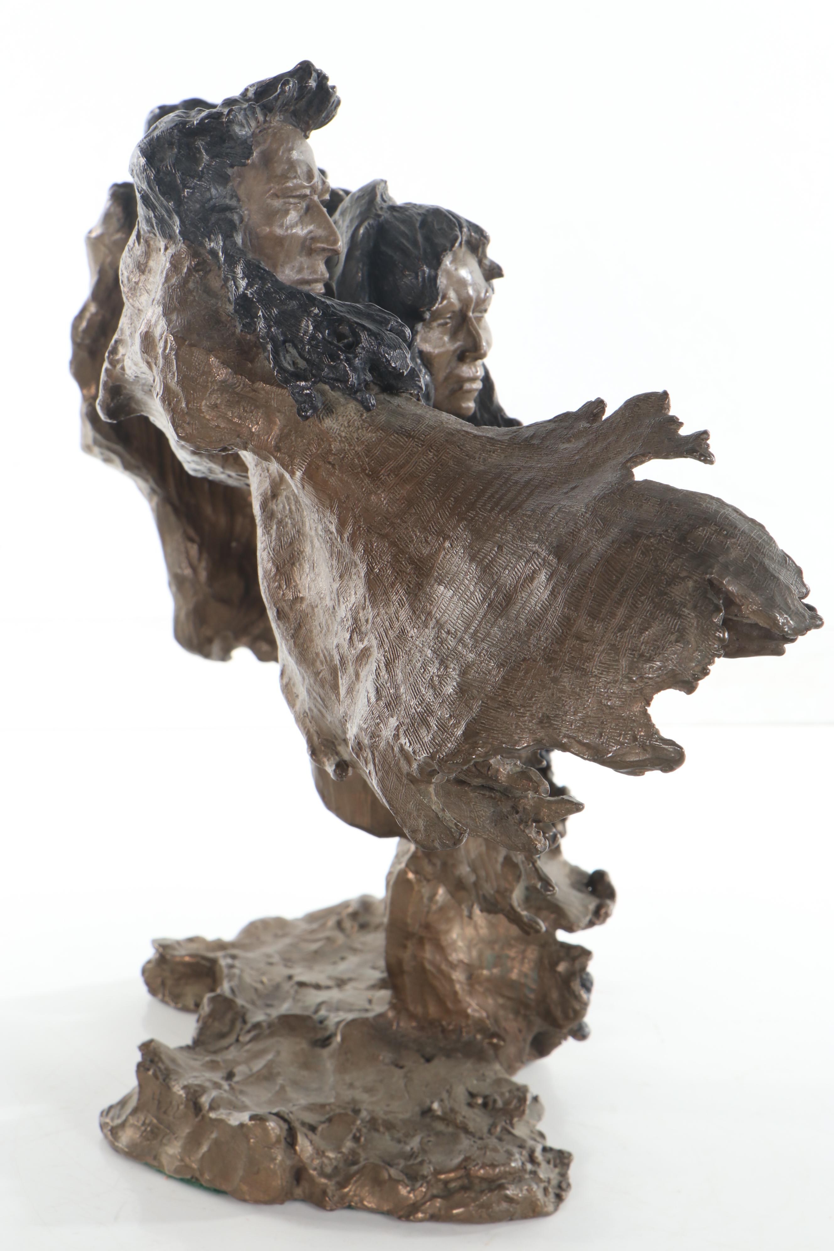 Mark Hopkins Bronze Sculpture "Broken Treaty," circa 1993