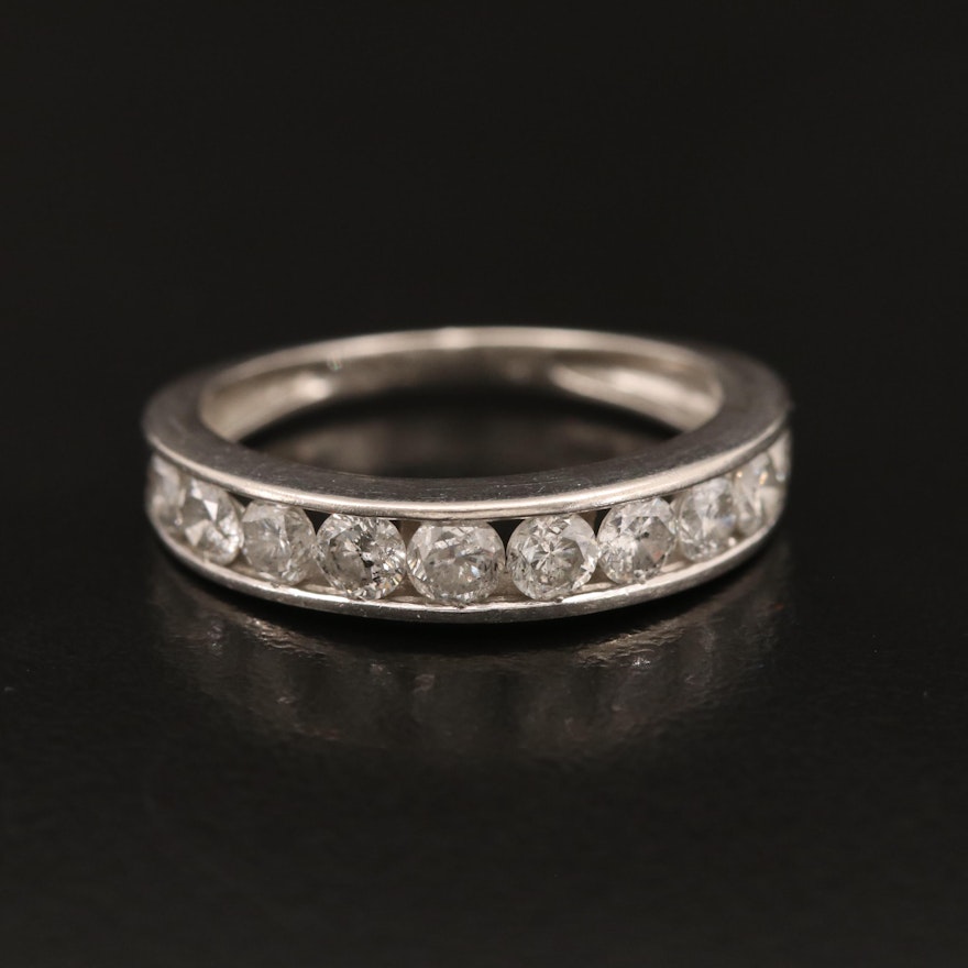 Platinum 1.00 CTW Channel Set Diamond Band